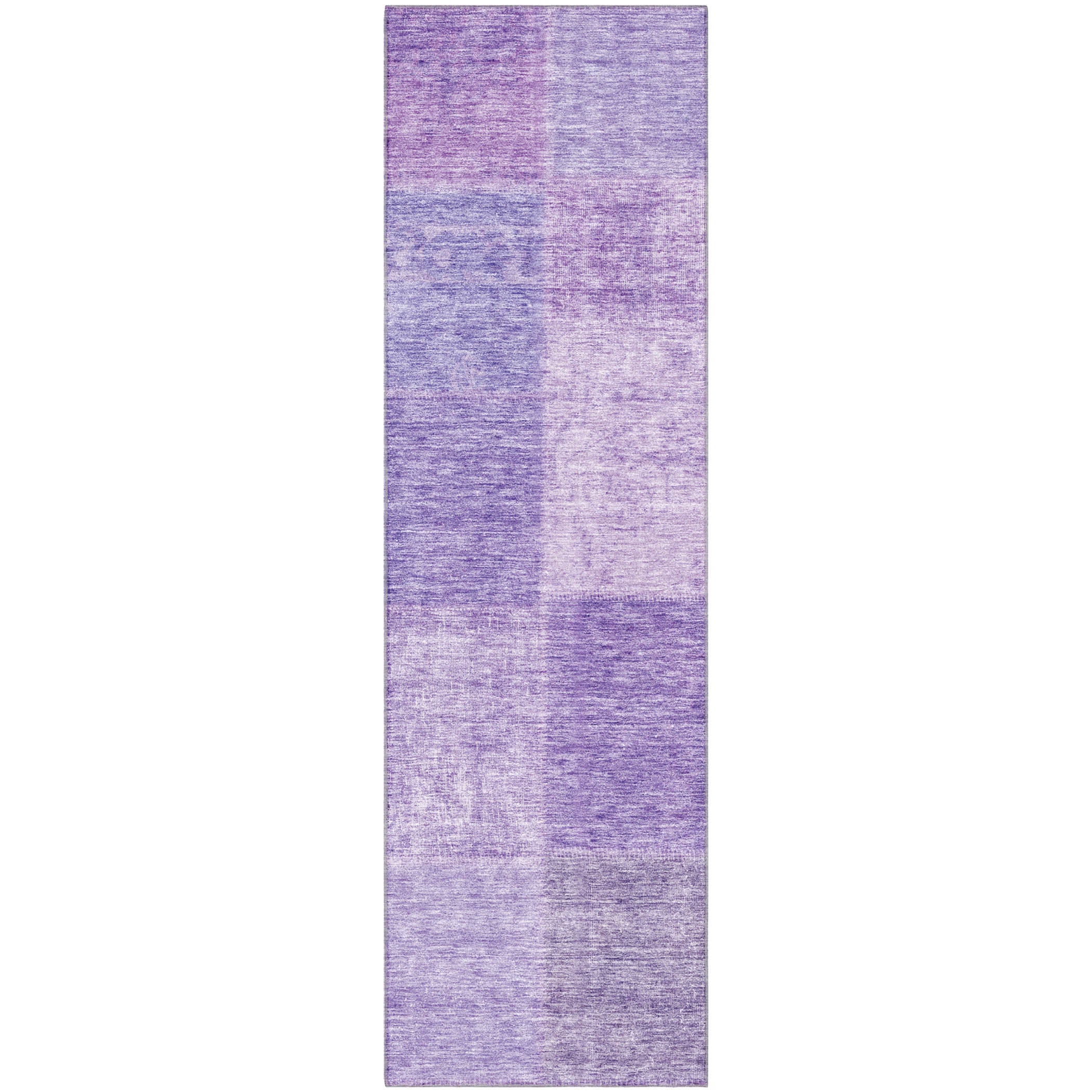Dublin Machine Washable Transitional Lavender Purple Rug 2'3" x 7'6" #shape_Runner