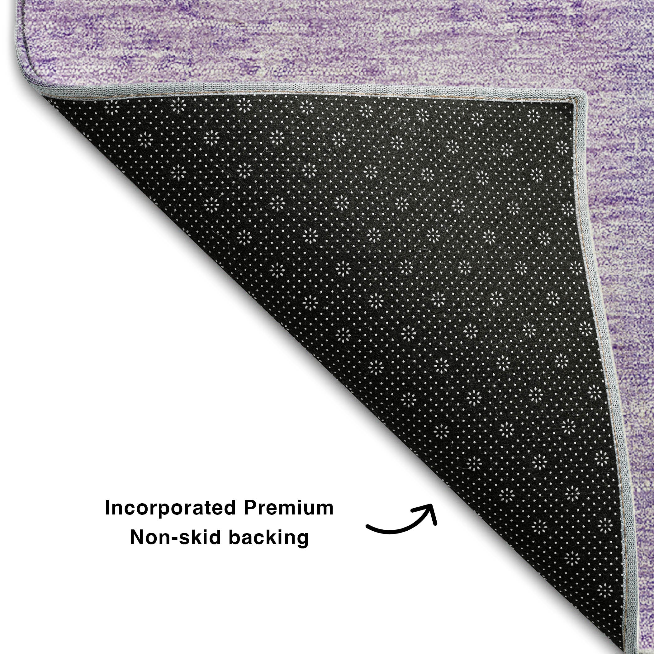 Dublin Machine Washable Transitional Lavender Purple Rug 1'8" x 2'6" #shape_Rectangle