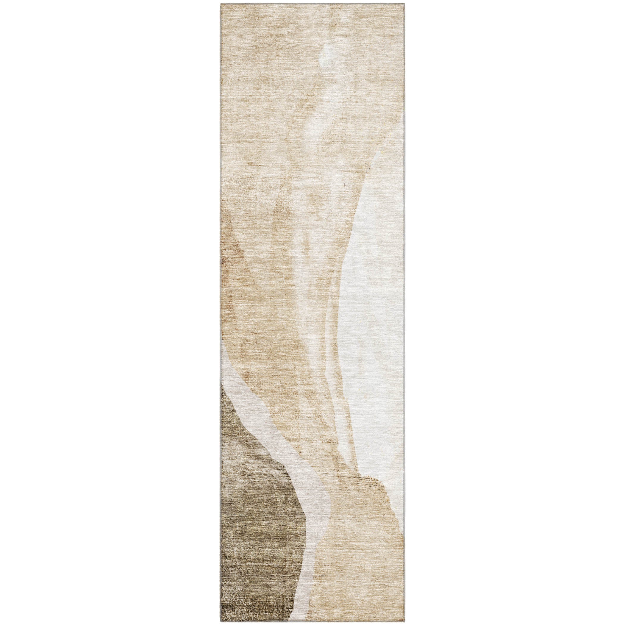 Seville Machine Washable Transitional Brown Rug 2'3" x 7'6" #shape_Runner