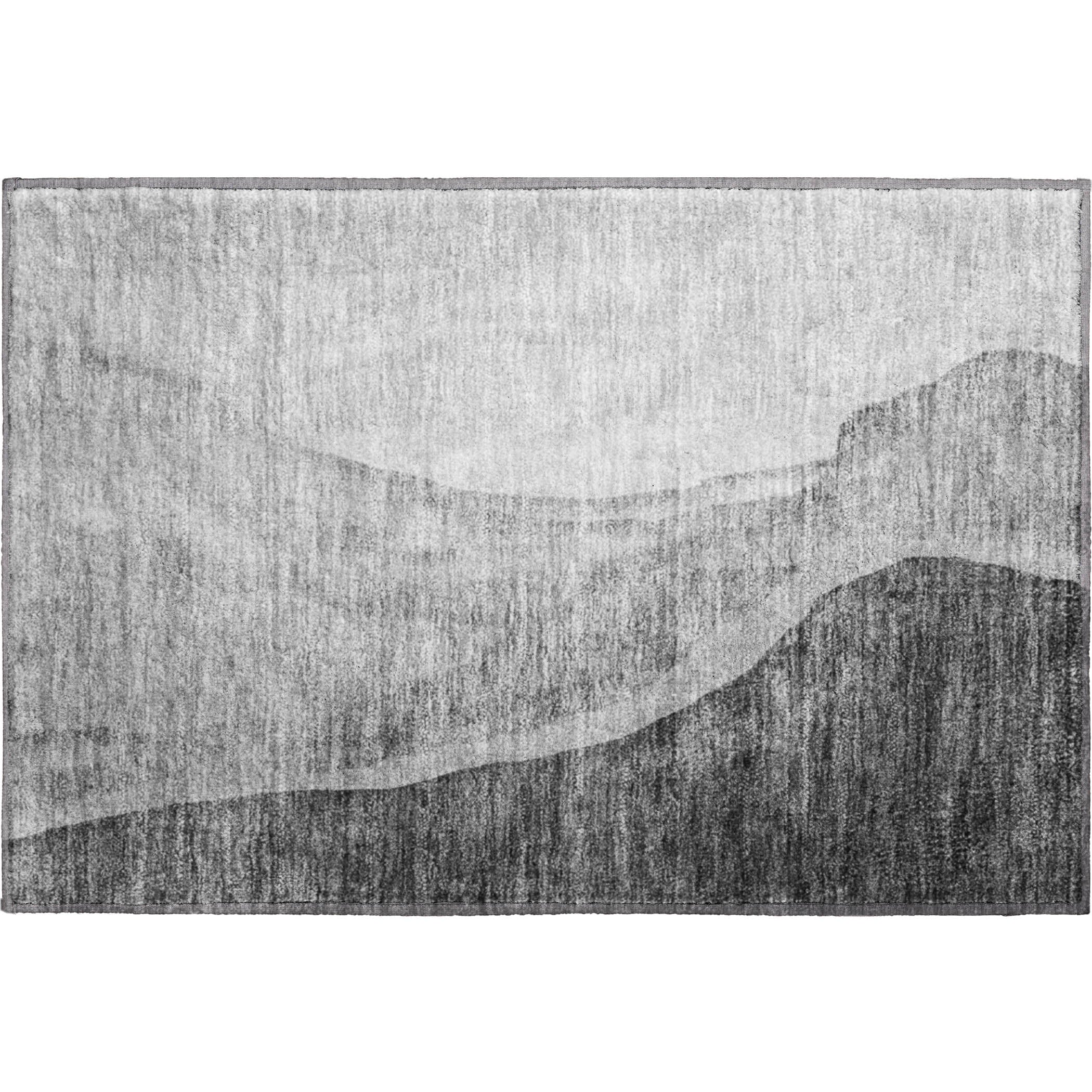 Seville Machine Washable Transitional Gray Rug 1'8" x 2'6" #shape_Rectangle