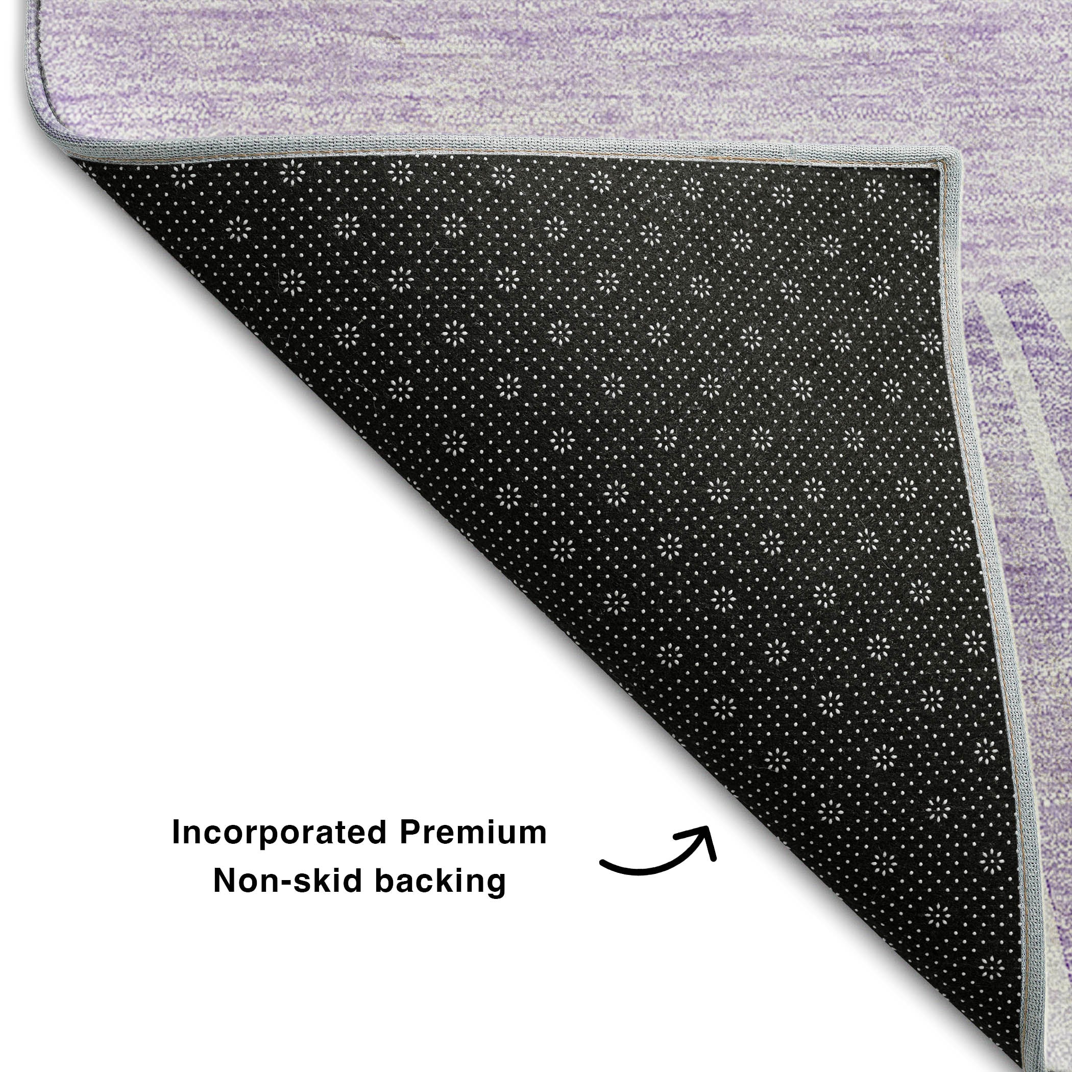 Ghent Machine Washable Transitional Lavender Purple Rug 1'8" x 2'6" #shape_Rectangle