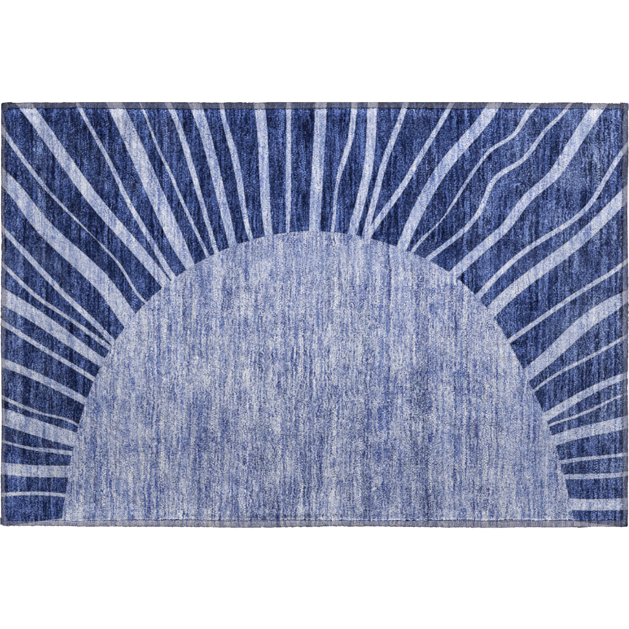 Ghent Machine Washable Transitional Navy Blue Rug 1'8" x 2'6" #shape_Rectangle
