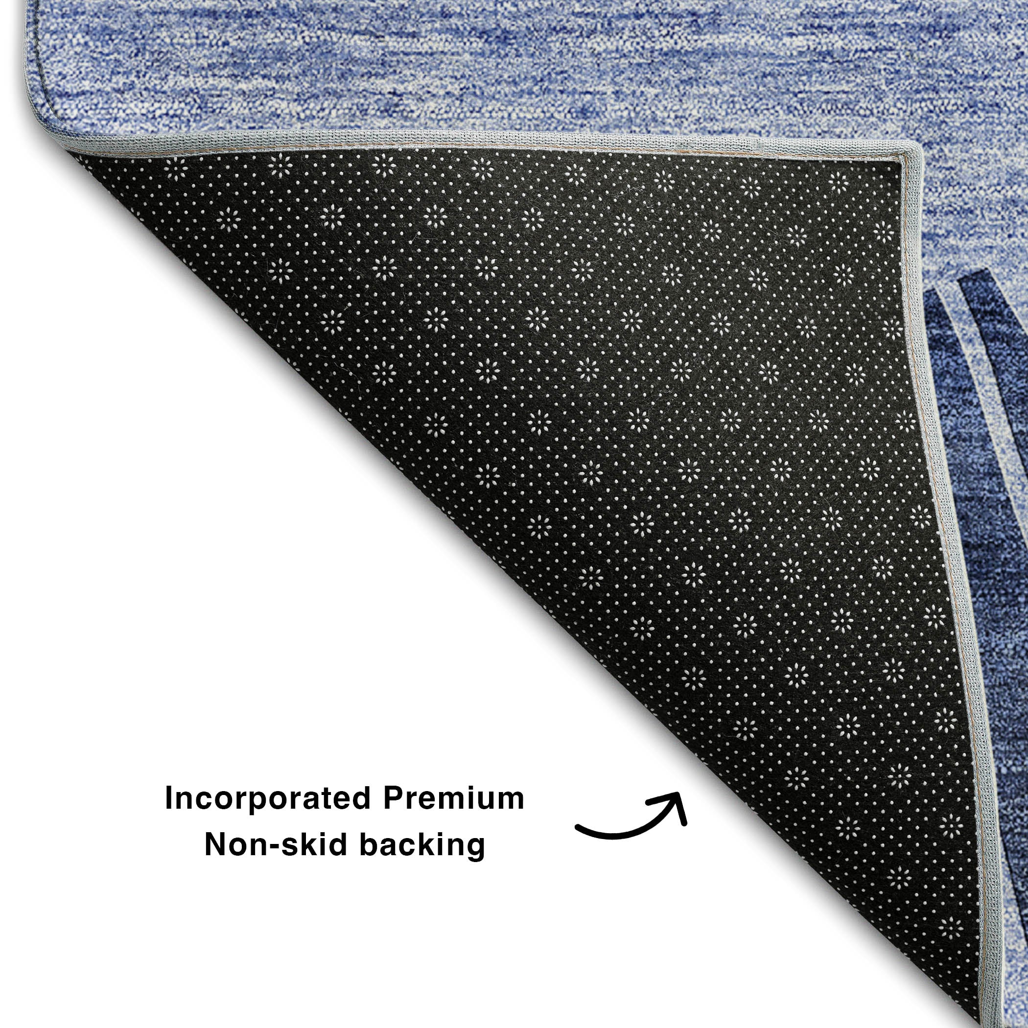 Ghent Machine Washable Transitional Navy Blue Rug 1'8" x 2'6" #shape_Rectangle