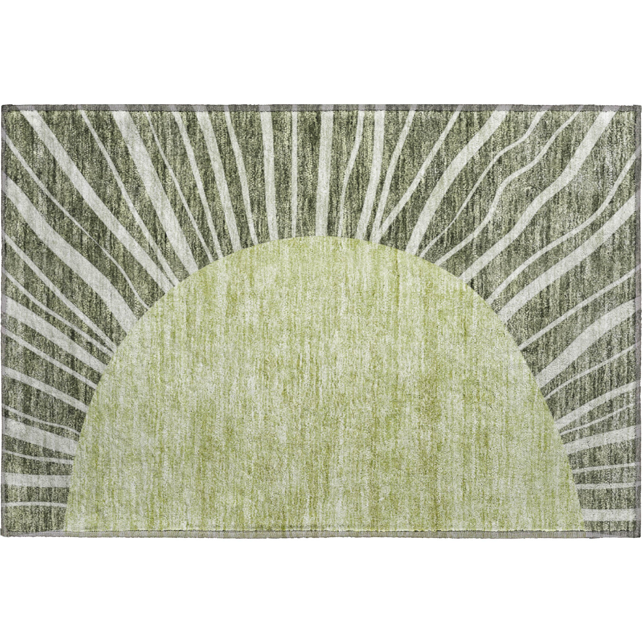 Ghent Machine Washable Transitional Olive Green Rug 1'8" x 2'6" #shape_Rectangle