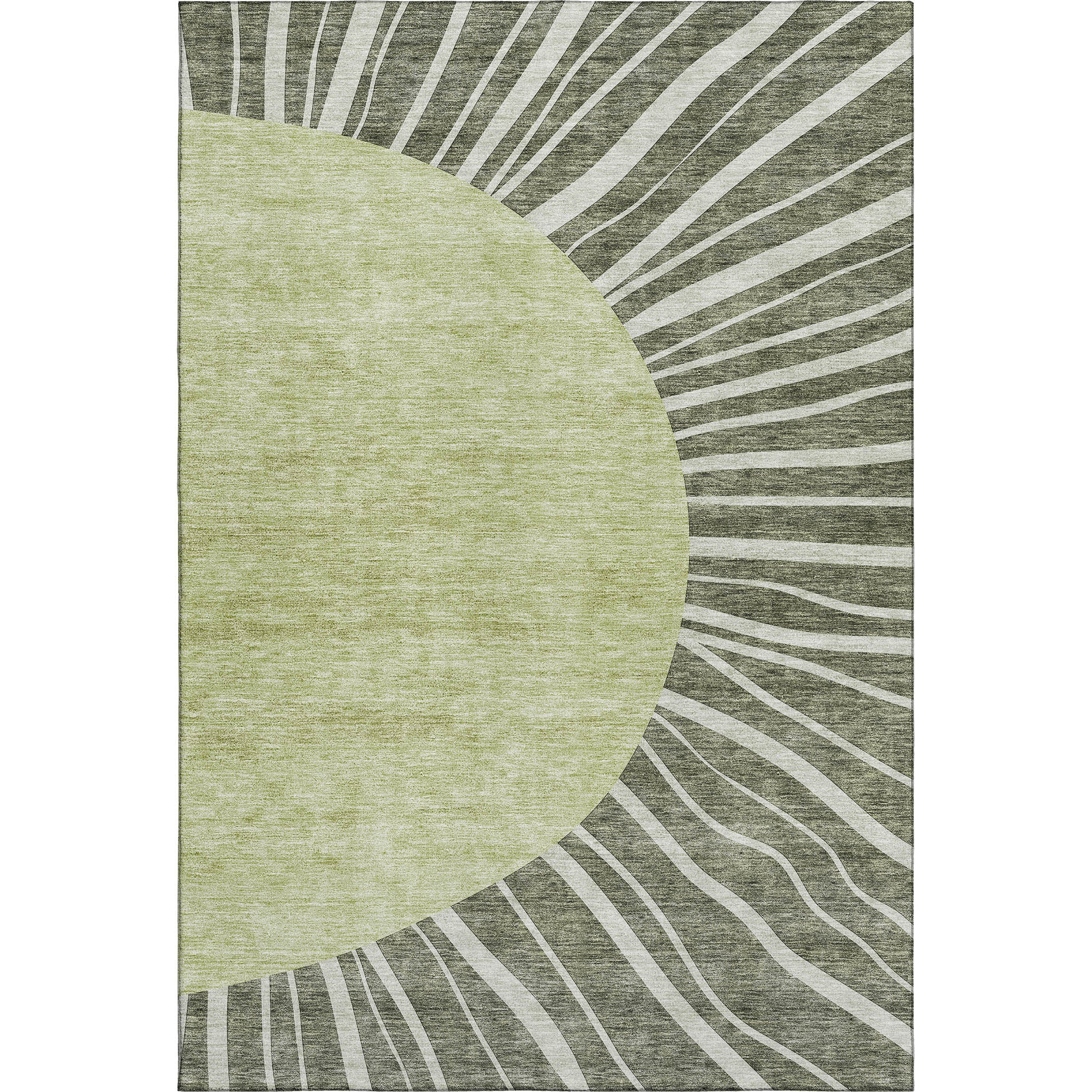 Ghent Machine Washable Transitional Olive Green Rug 2'6" x 3'10" #shape_Rectangle