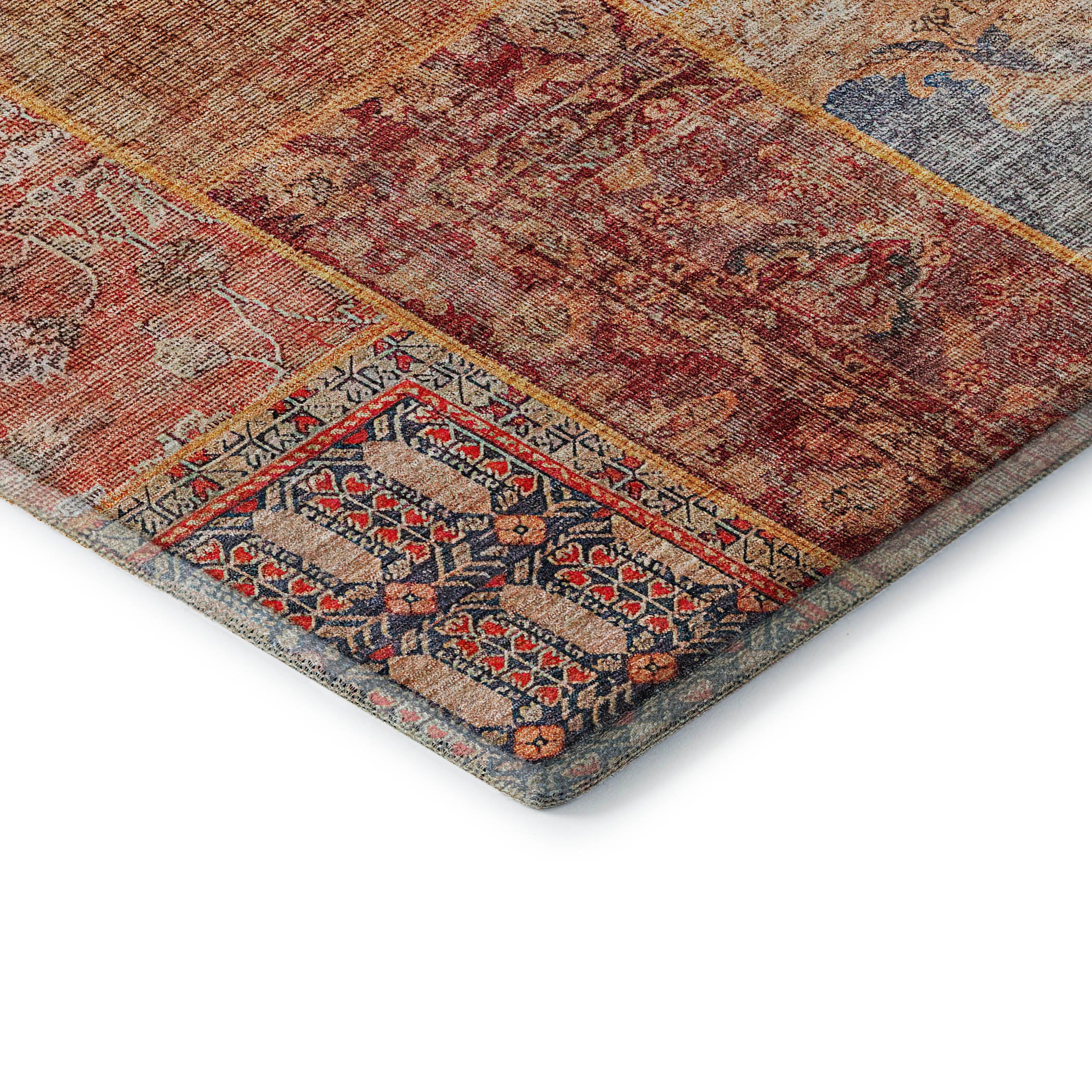 Sintra Machine Washable Transitional Red Rug 1'8" x 2'6" #shape_Rectangle