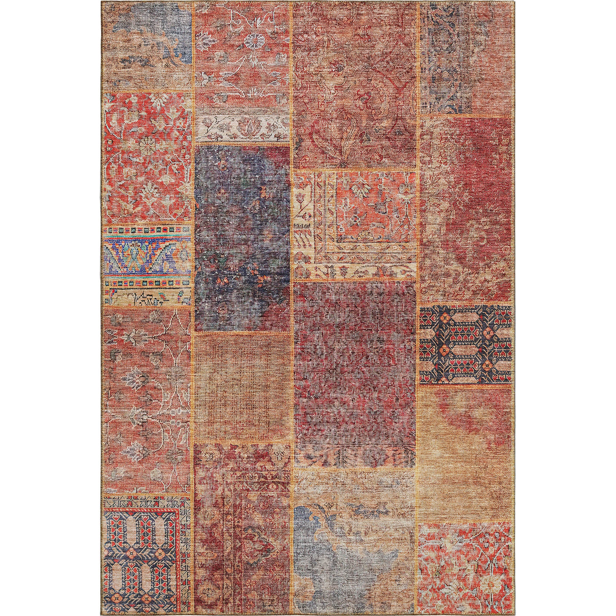Sintra Machine Washable Transitional Red Rug 2'6" x 3'10" #shape_Rectangle