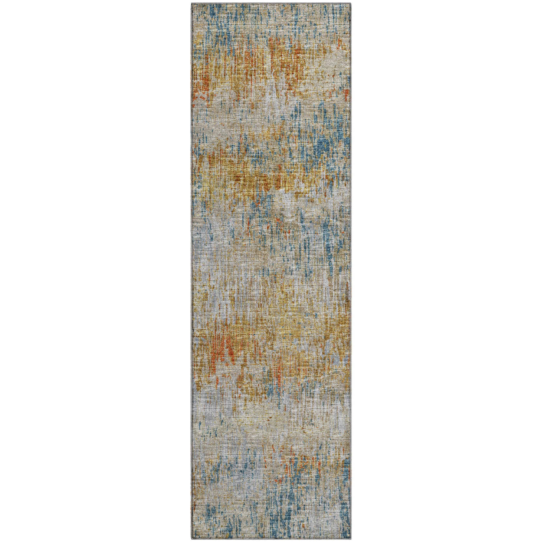 Bruges Machine Washable Transitional Gilded Multi Rug 2'3" x 7'6" #shape_Runner