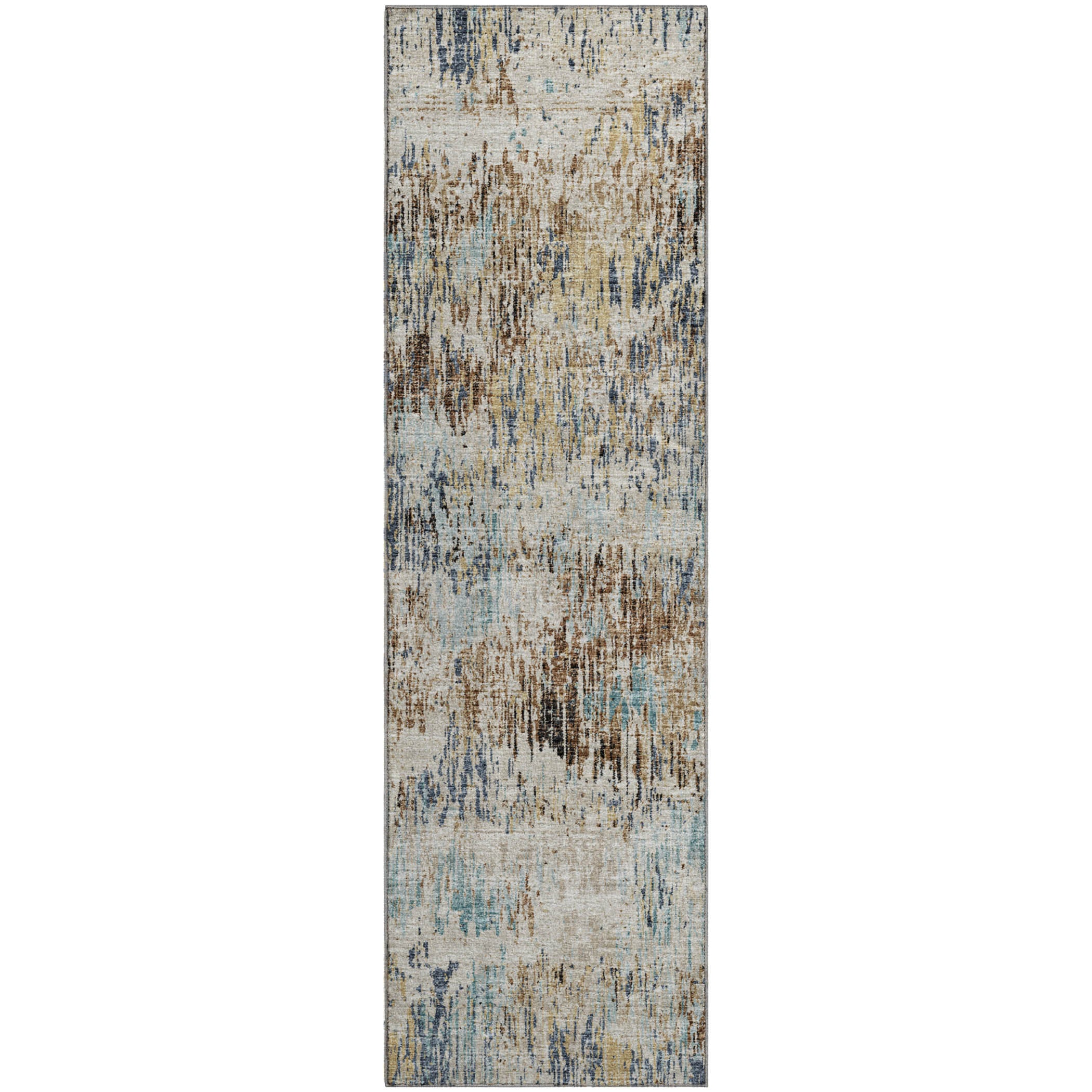 Bruges Machine Washable Transitional Moody Multi Rug 2'3" x 7'6" #shape_Runner