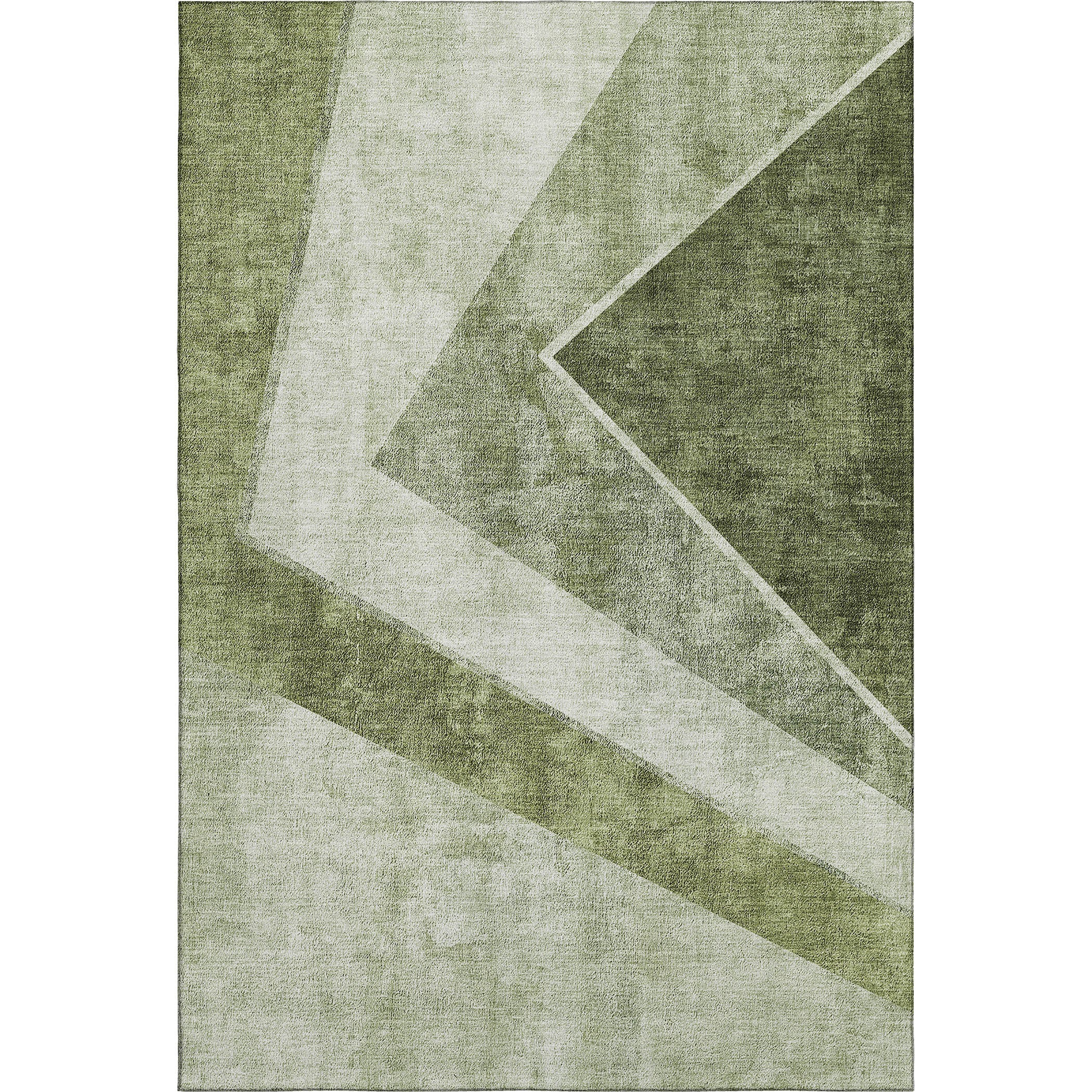 Lucerne Machine Washable Transitional Olive Green Rug 2'6" x 3'10" #shape_Rectangle