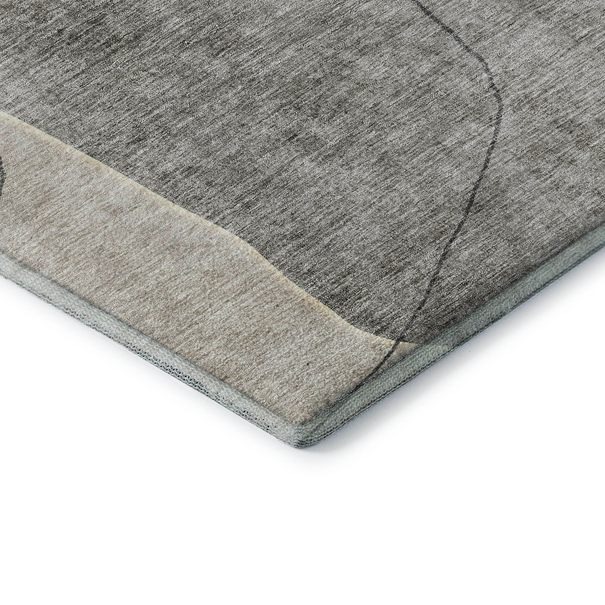 Cairo Machine Washable Transitional Beige Brown Rug 1'8" x 2'6" #shape_Rectangle