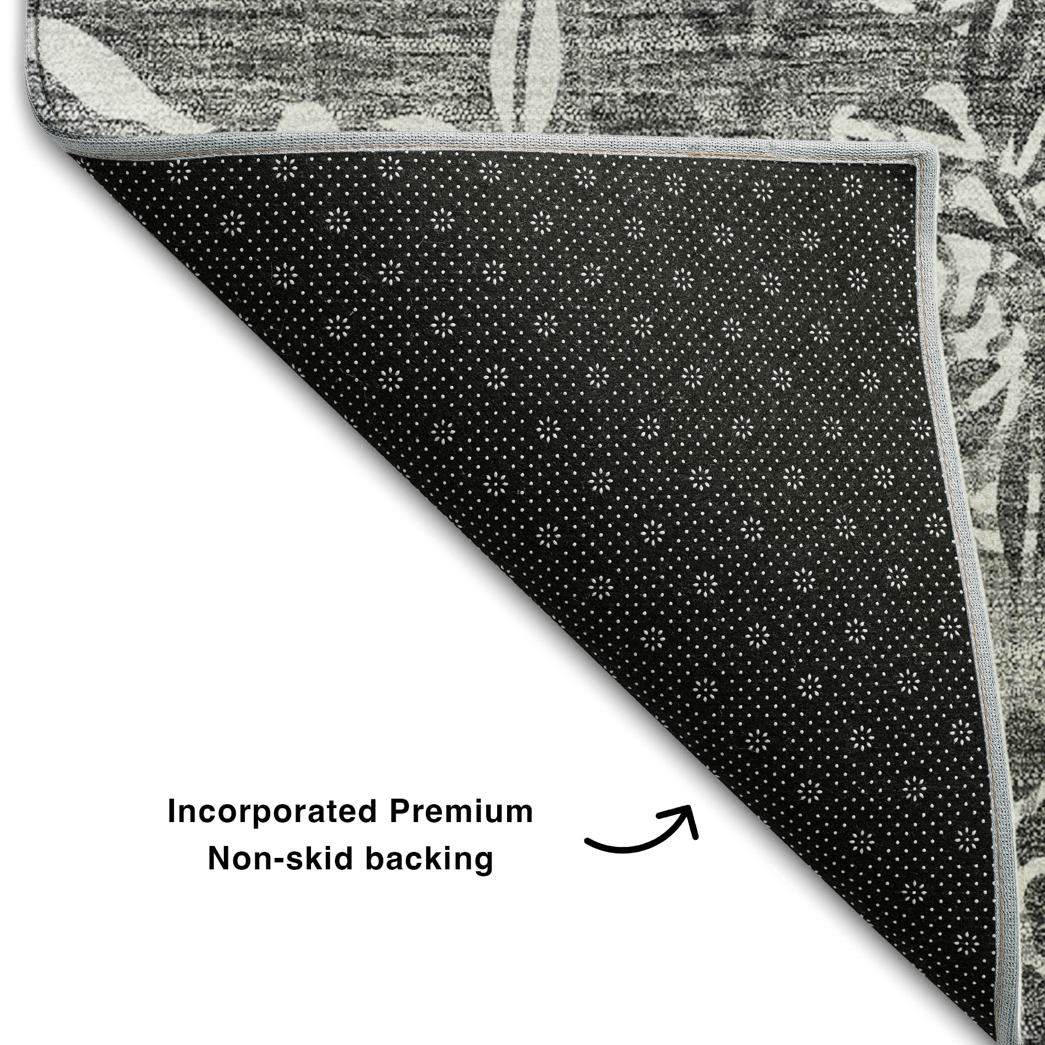 Queenstown Machine Washable Transitional Pewter Gray Rug 1'8" x 2'6" #shape_Rectangle