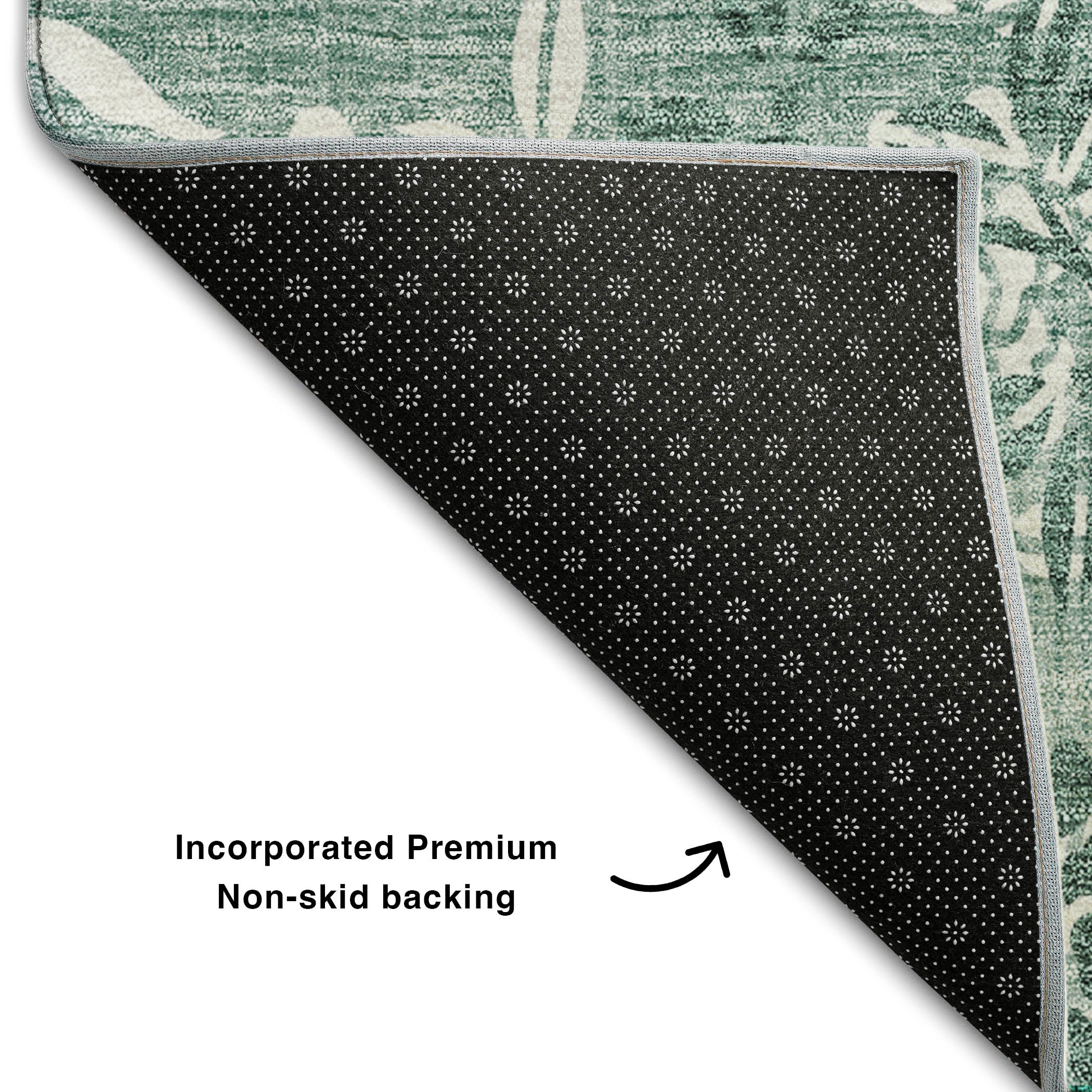 Queenstown Machine Washable Transitional Sage Green Rug 1'8" x 2'6" #shape_Rectangle