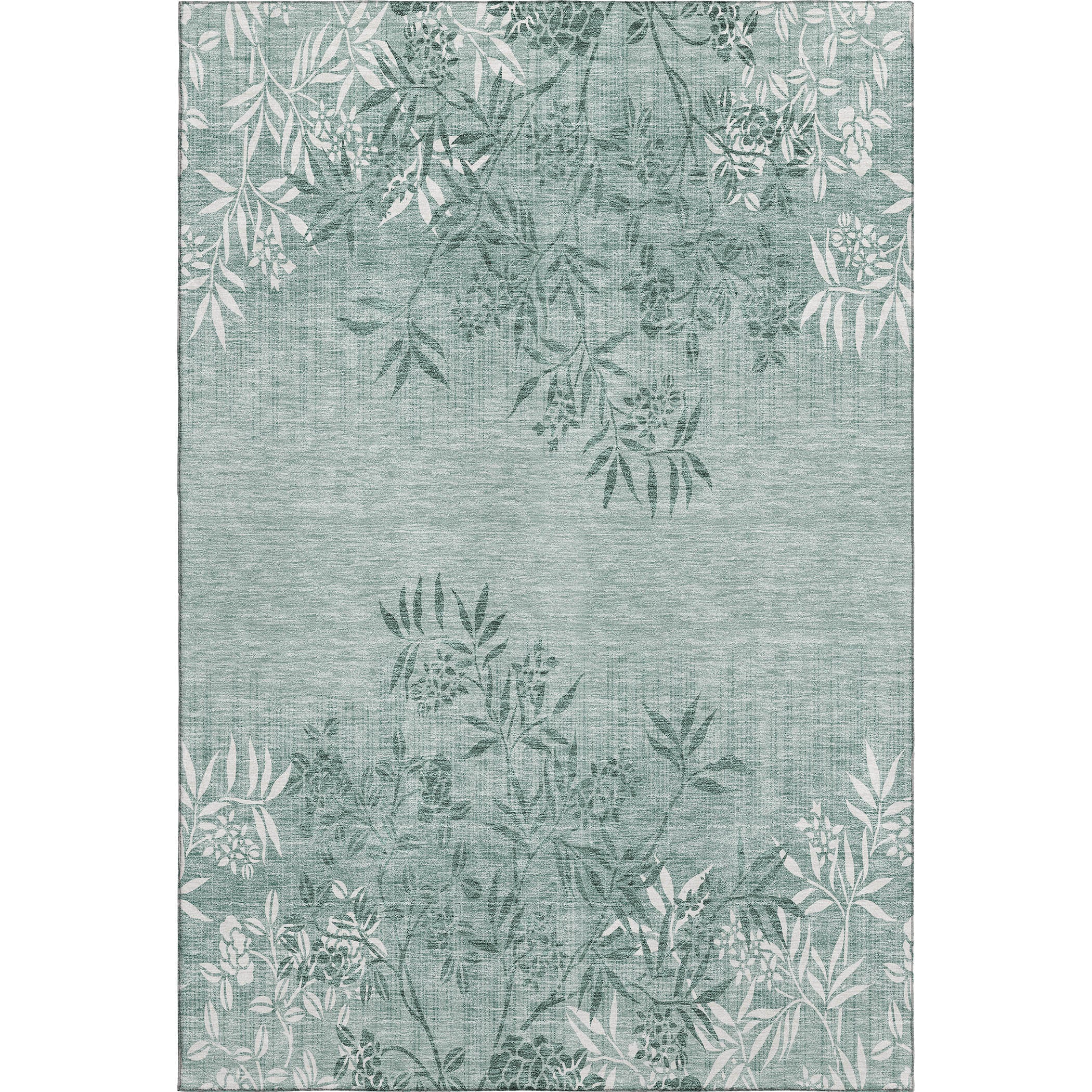 Queenstown Machine Washable Transitional Sage Green Rug 2'6" x 3'10" #shape_Rectangle