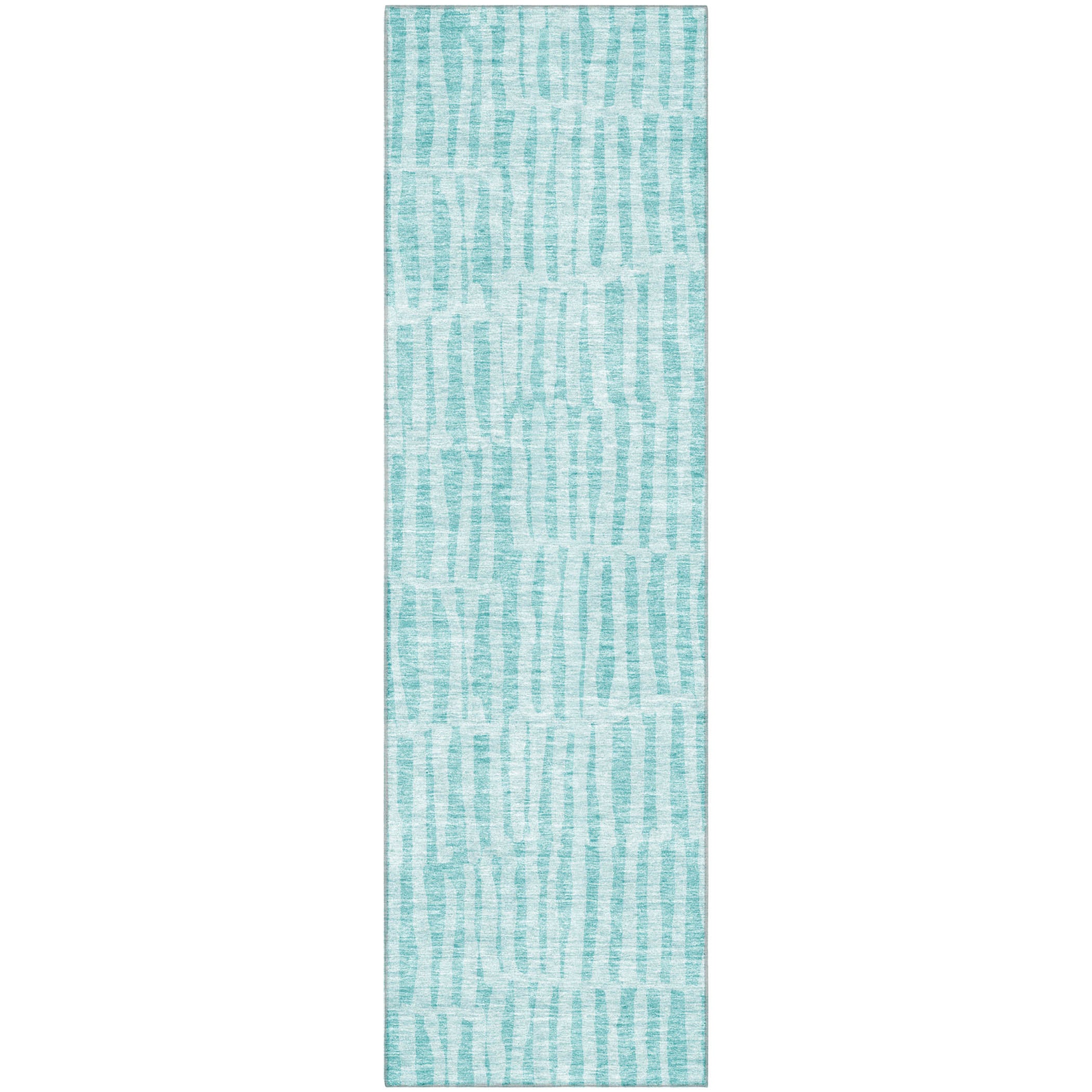 Sarajevo Machine Washable Transitional Teal Rug 2'3" x 7'6" #shape_Runner