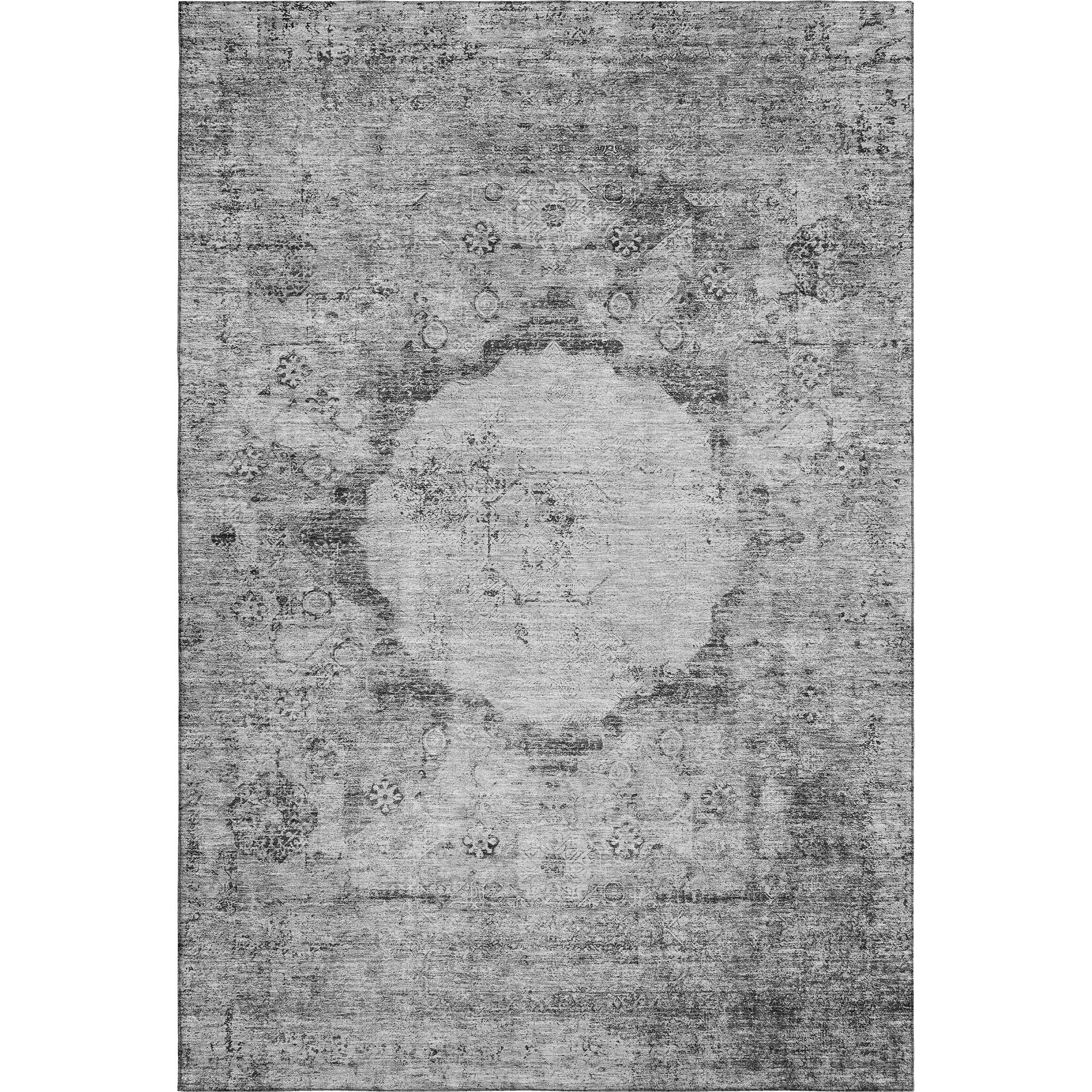 Budapest Machine Washable Traditional Gray Rug 2'6" x 3'10" #shape_Rectangle