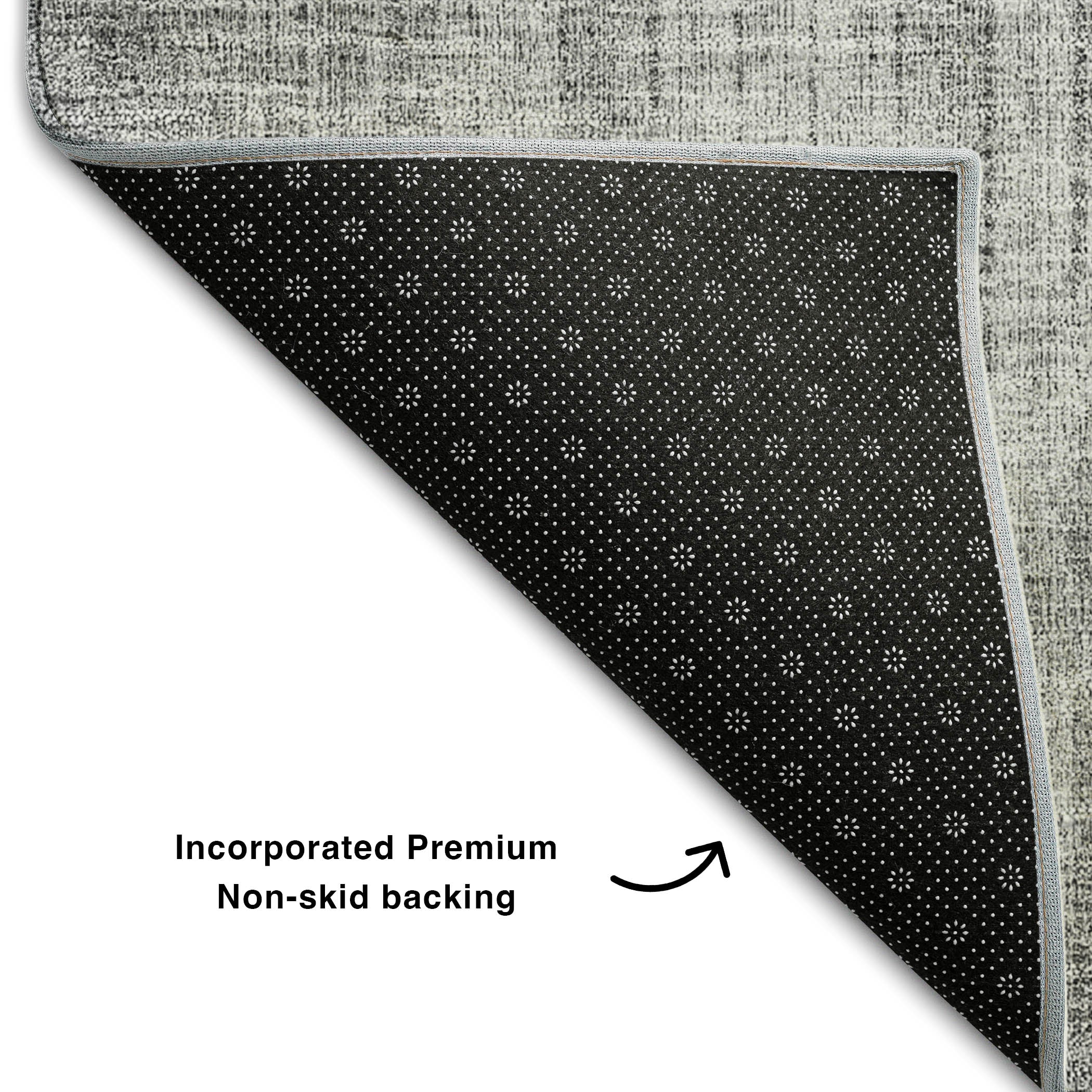 Marrakech Machine Washable Transitional Charcoal Gray Rug 1'8" x 2'6" #shape_Rectangle