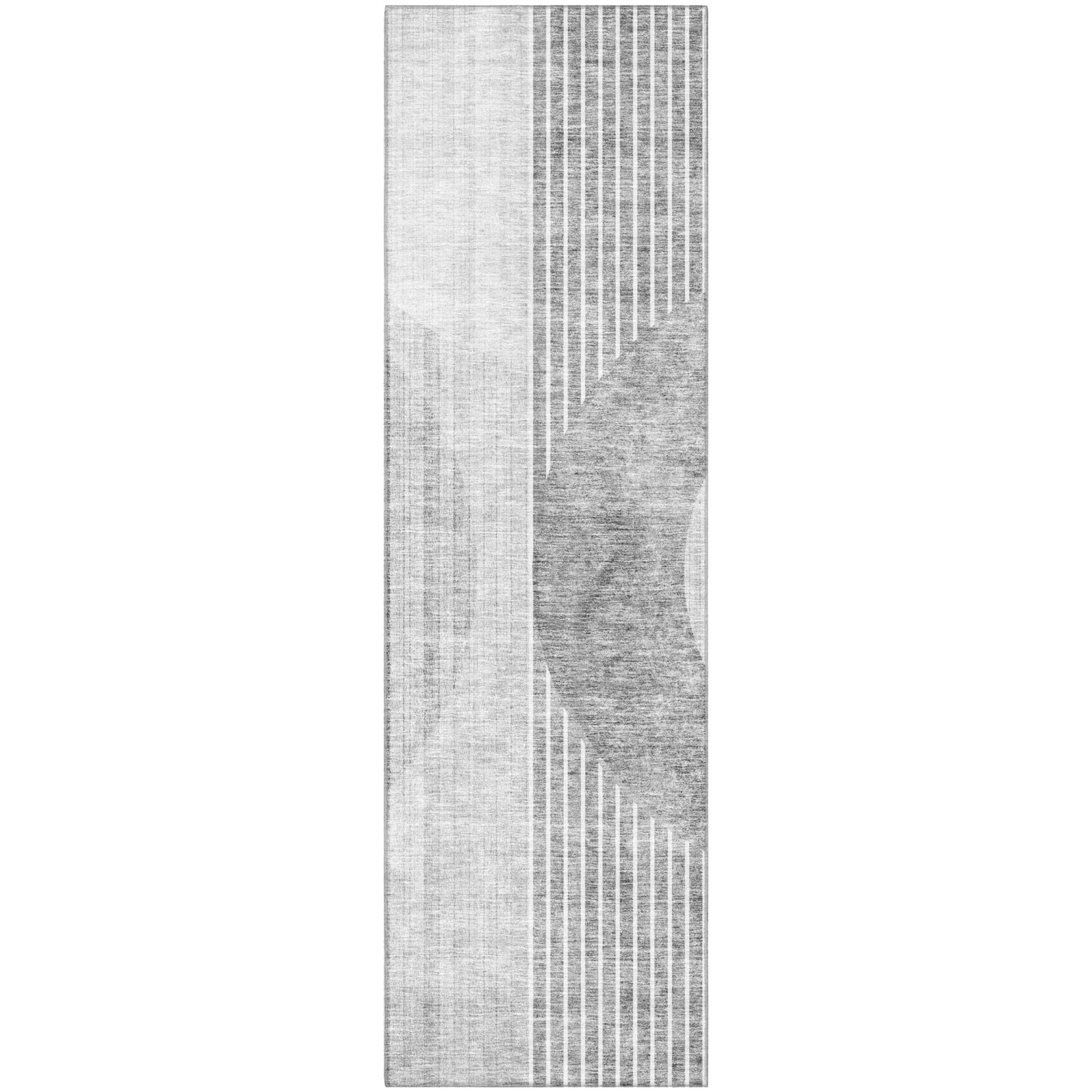 Marrakech Machine Washable Transitional Gray Rug 2'3" x 7'6" #shape_Runner