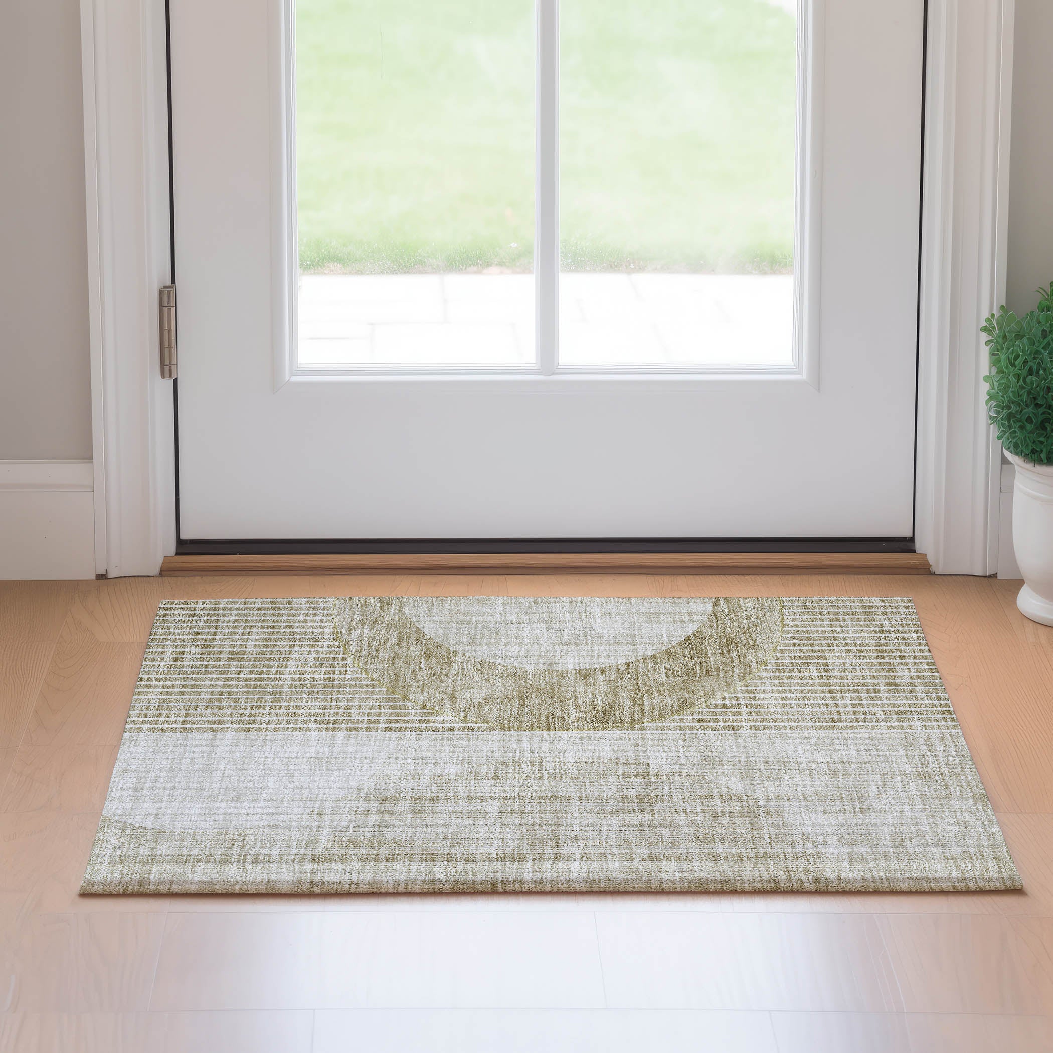 Marrakech Machine Washable Transitional Taupe Brown Rug 1'8" x 2'6" #shape_Rectangle