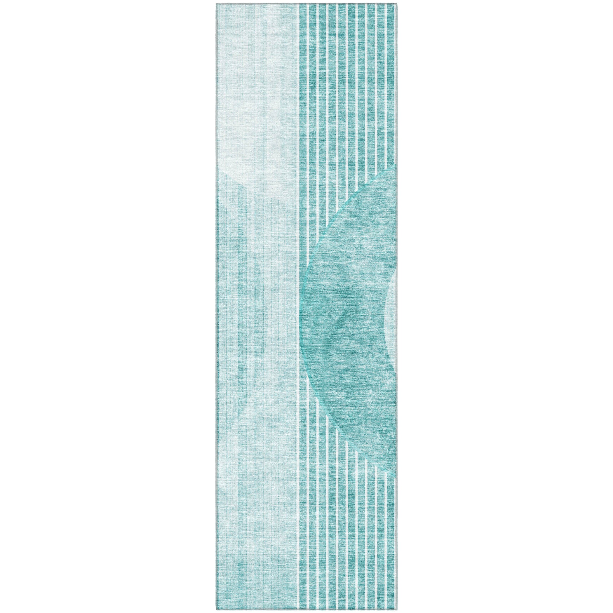 Marrakech Machine Washable Transitional Teal Rug 2'3" x 7'6" #shape_Runner