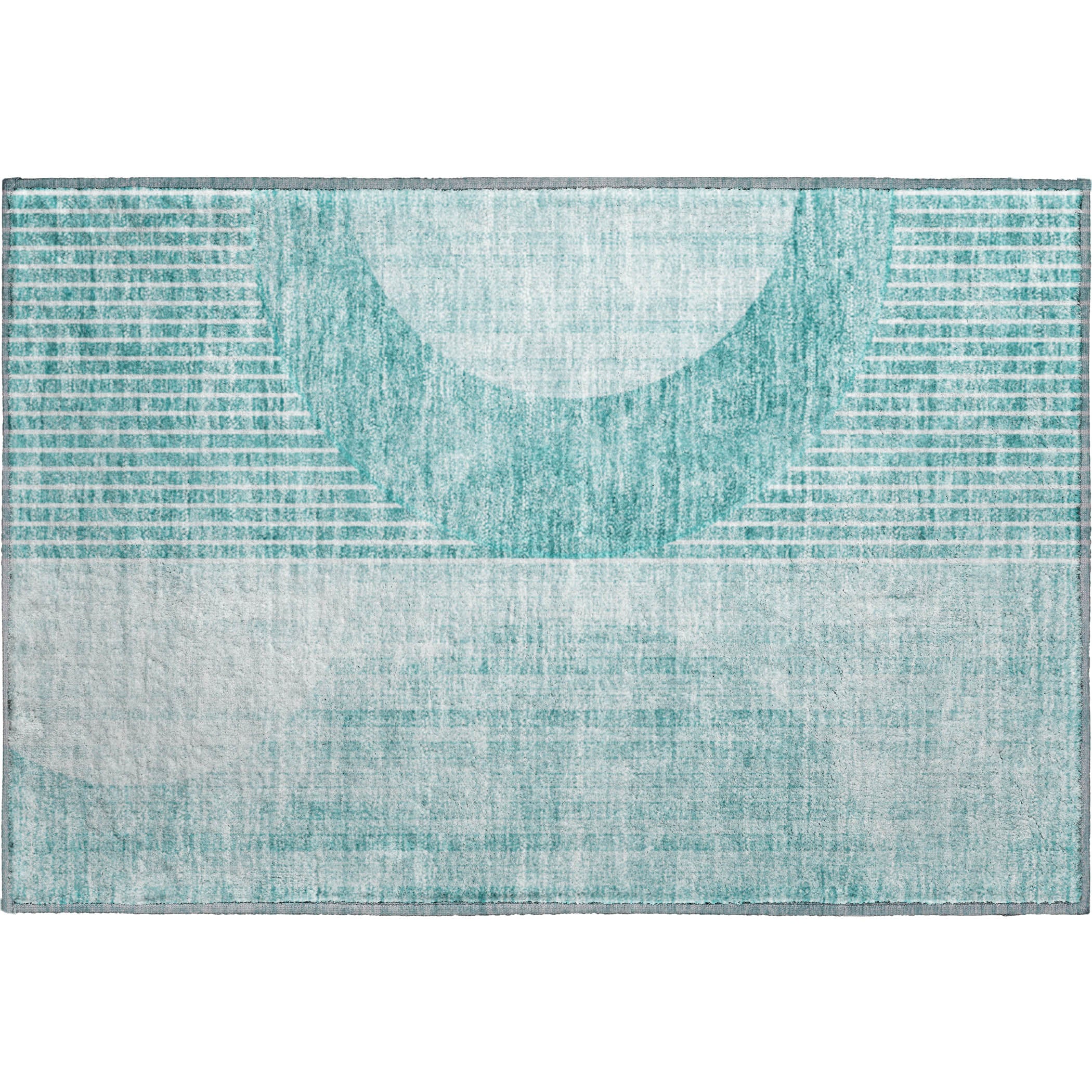 Marrakech Machine Washable Transitional Teal Rug 1'8" x 2'6" #shape_Rectangle