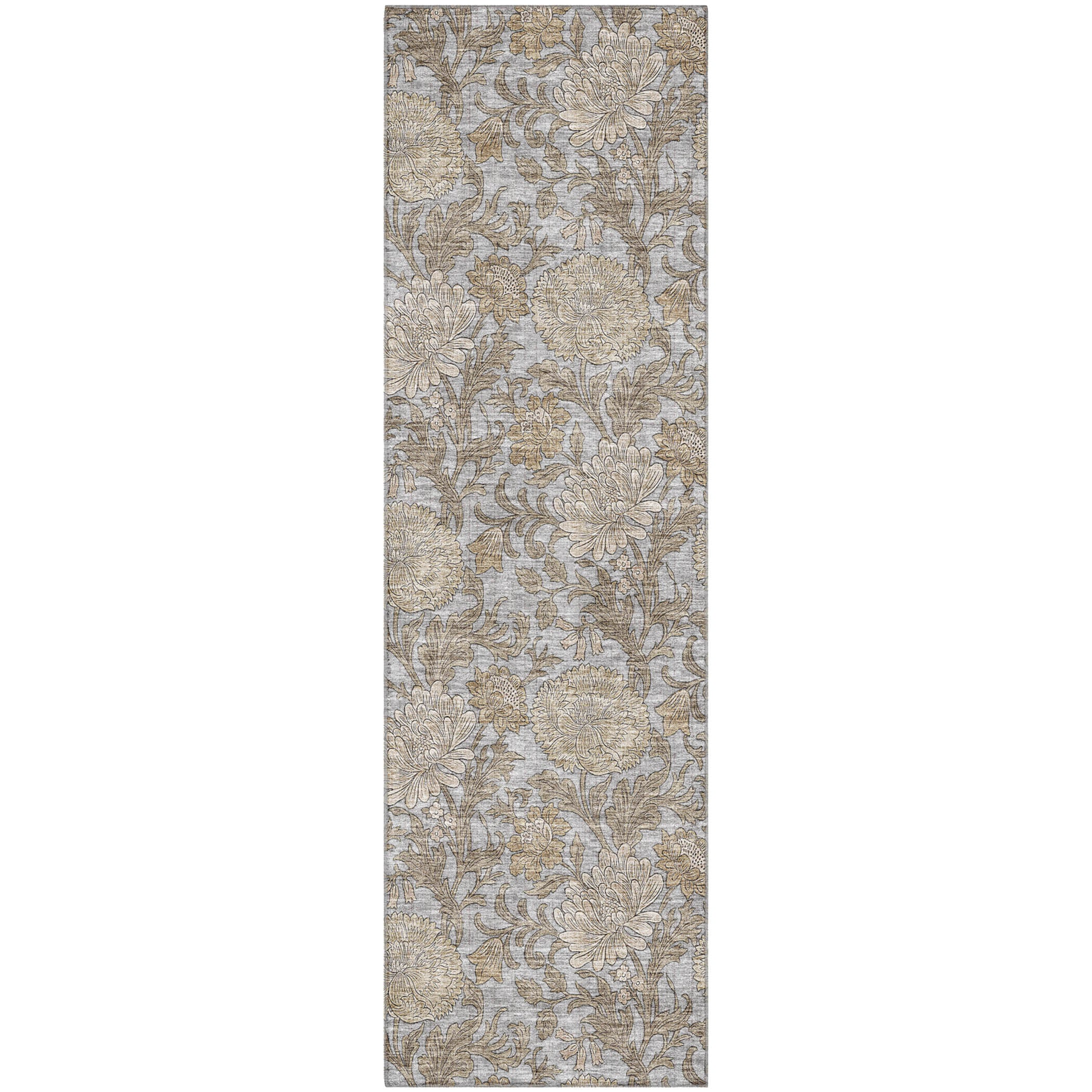 Sintra Machine Washable Transitional Gray Rug 2'3" x 7'6" #shape_Runner
