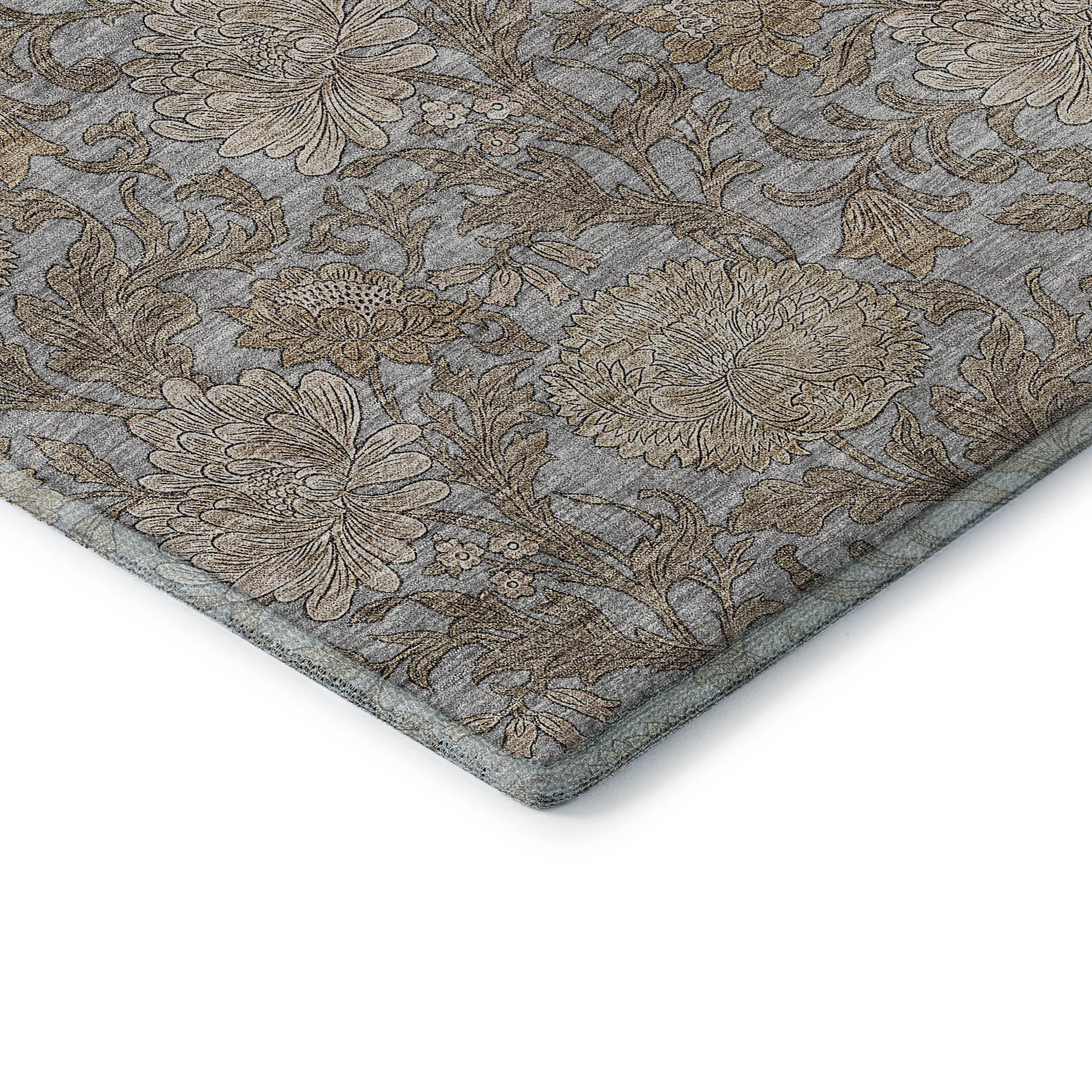 Sintra Machine Washable Transitional Gray Rug 1'8" x 2'6" #shape_Rectangle