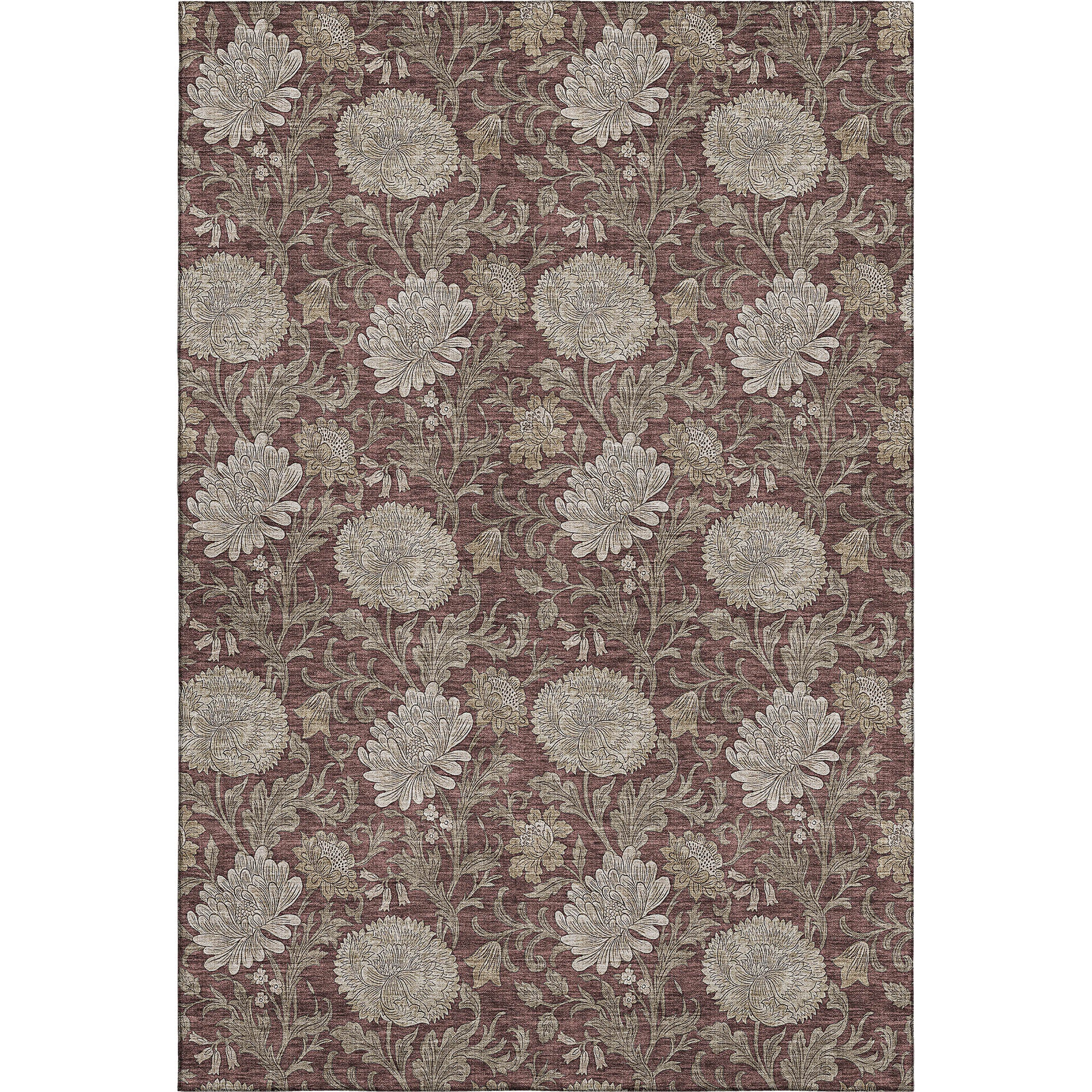 Sintra Machine Washable Transitional Merlot Red Rug 2'6" x 3'10" #shape_Rectangle