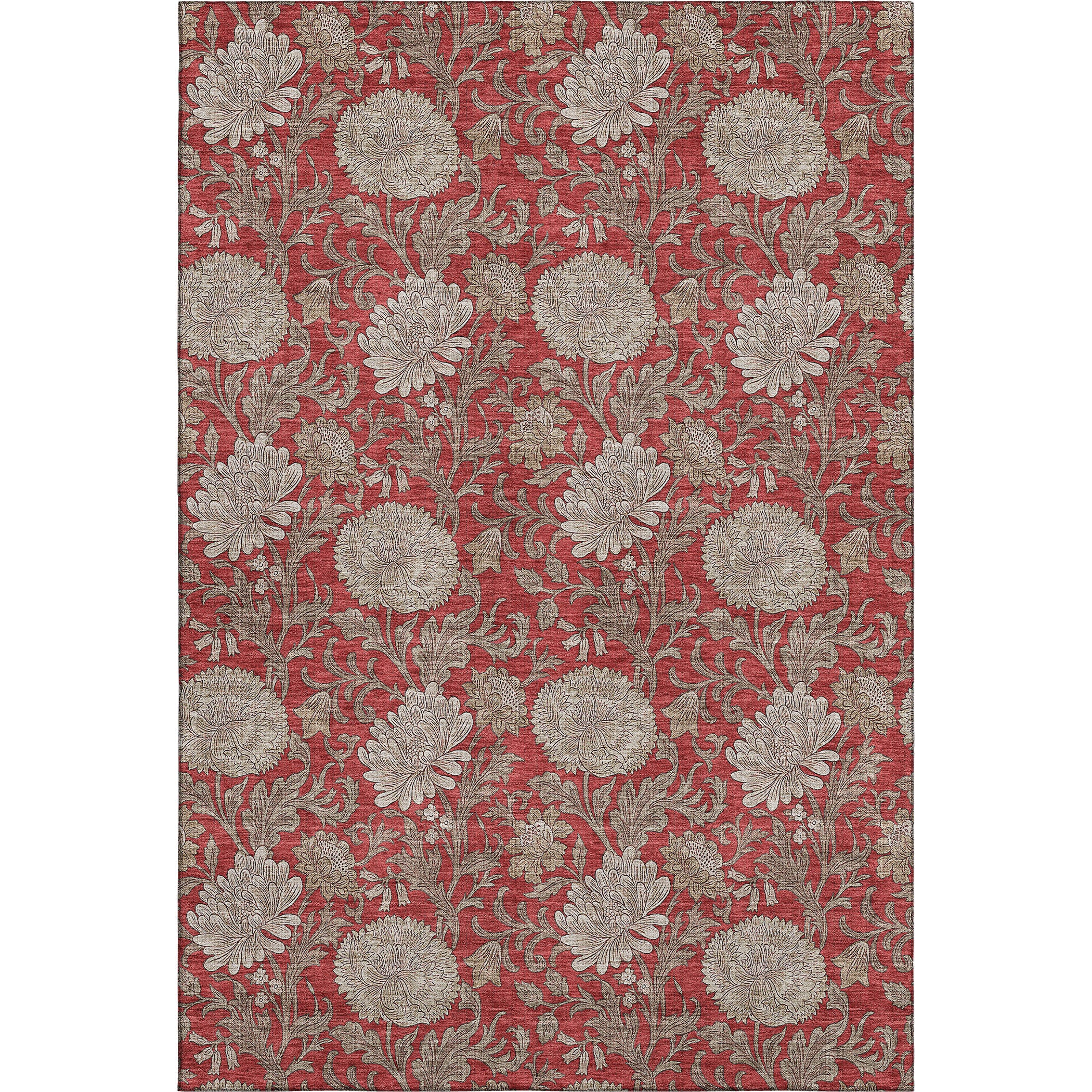 Sintra Machine Washable Transitional Red Rug 2'6" x 3'10" #shape_Rectangle