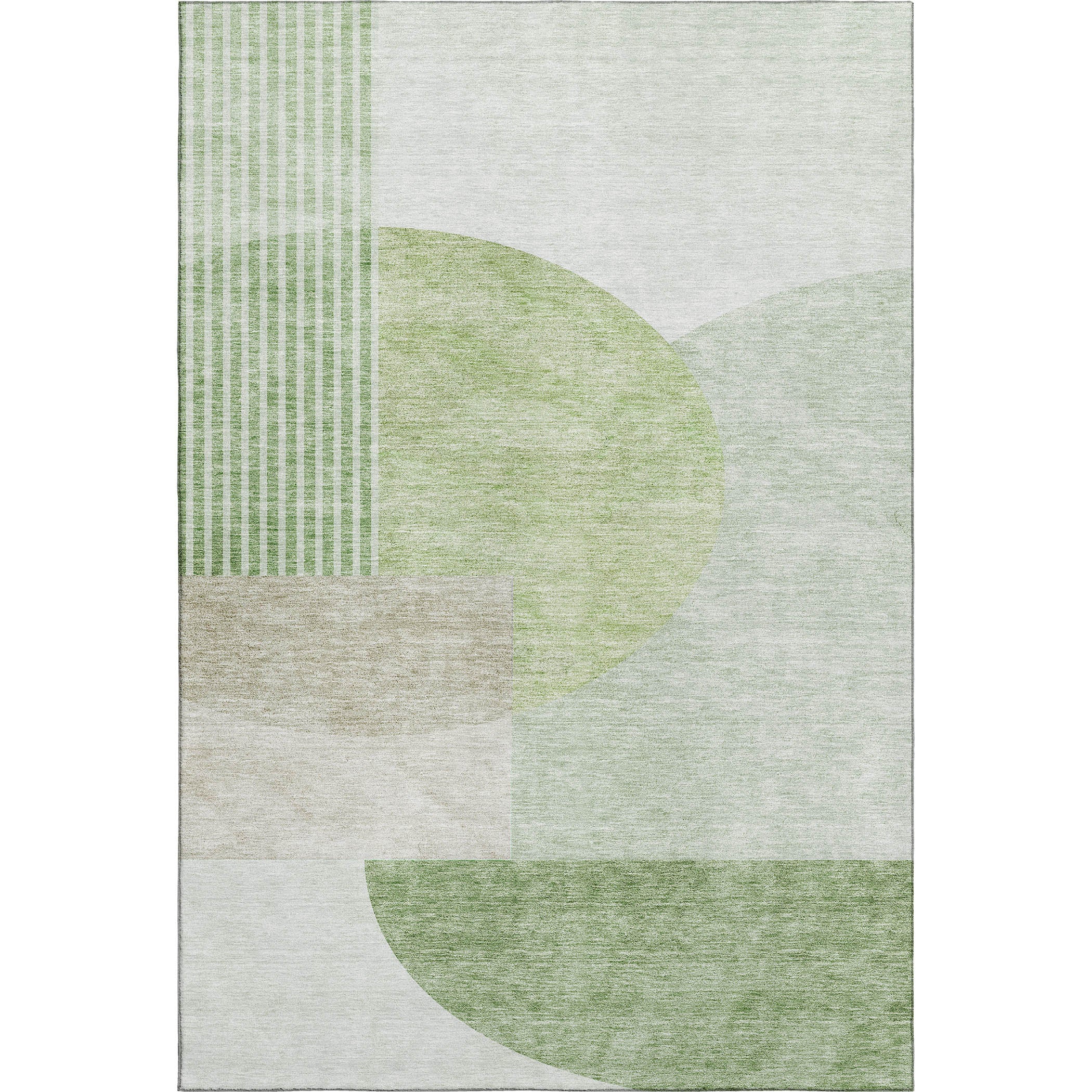 Montevideo Machine Washable Transitional Olive Green Rug 2'6" x 3'10" #shape_Rectangle