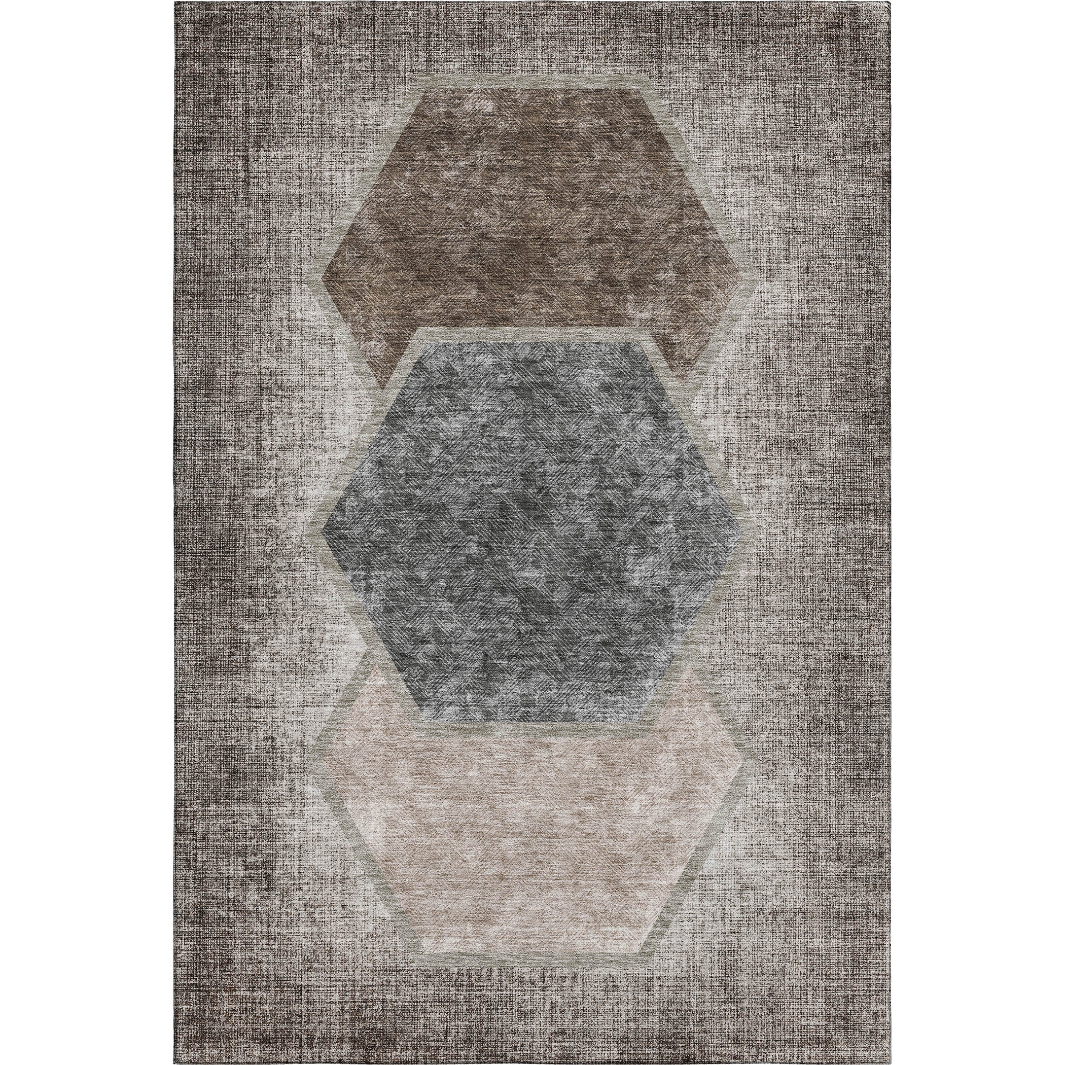 Queenstown Machine Washable Transitional Fudge Brown Rug 2'6" x 3'10" #shape_Rectangle