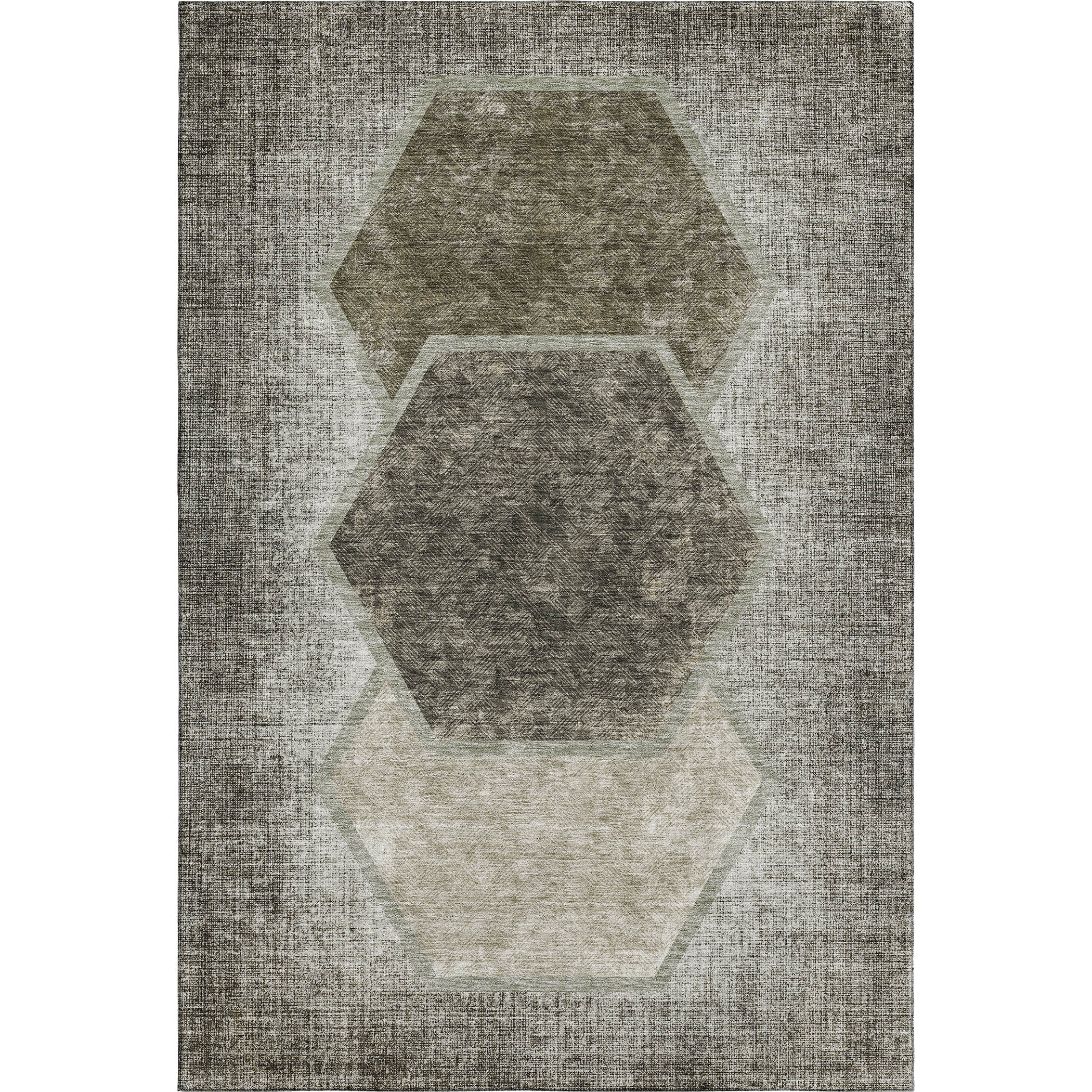 Queenstown Machine Washable Transitional Taupe Brown Rug 2'6" x 3'10" #shape_Rectangle