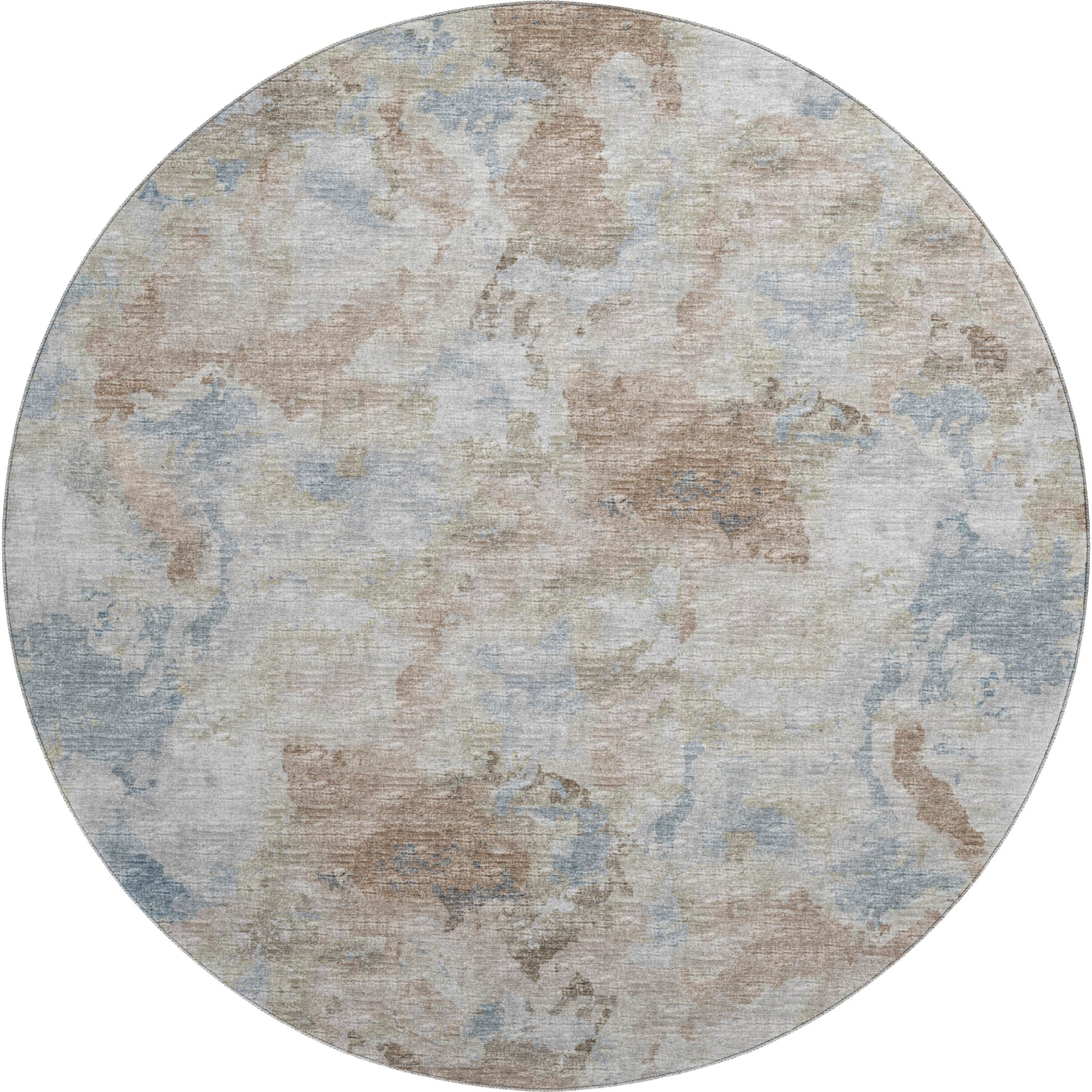Valletta Machine Washable Transitional Moody Multi Rug 8' x 8' #shape_Round