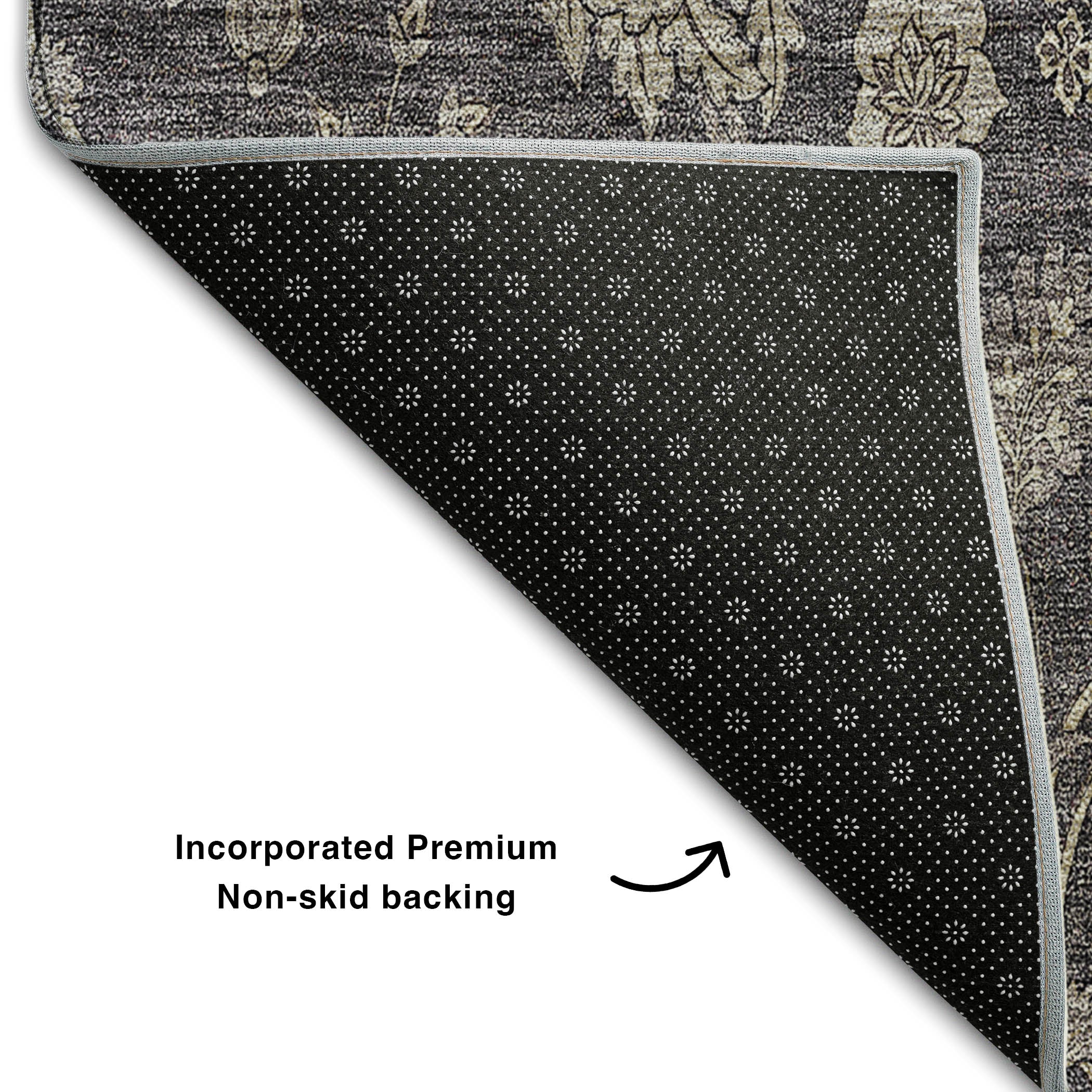 Cartagena Machine Washable Transitional Taupe Brown Rug 1'8" x 2'6" #shape_Rectangle