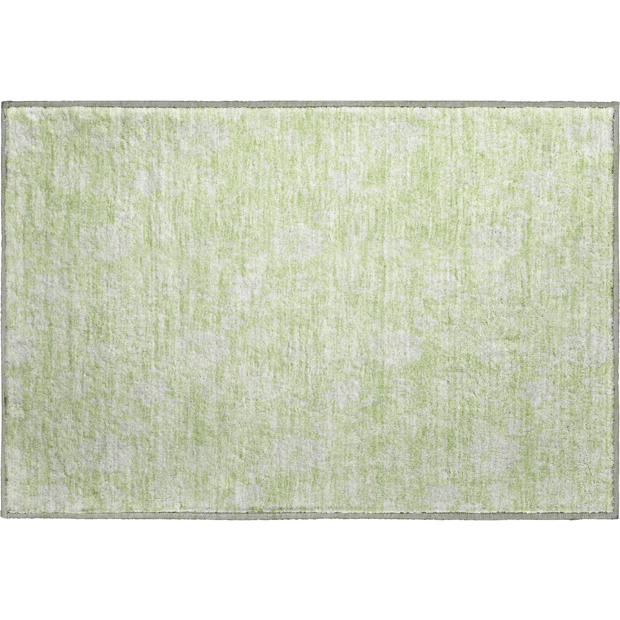 Prague Machine Washable Transitional Aloe Green Rug 1'8" x 2'6" #shape_Rectangle
