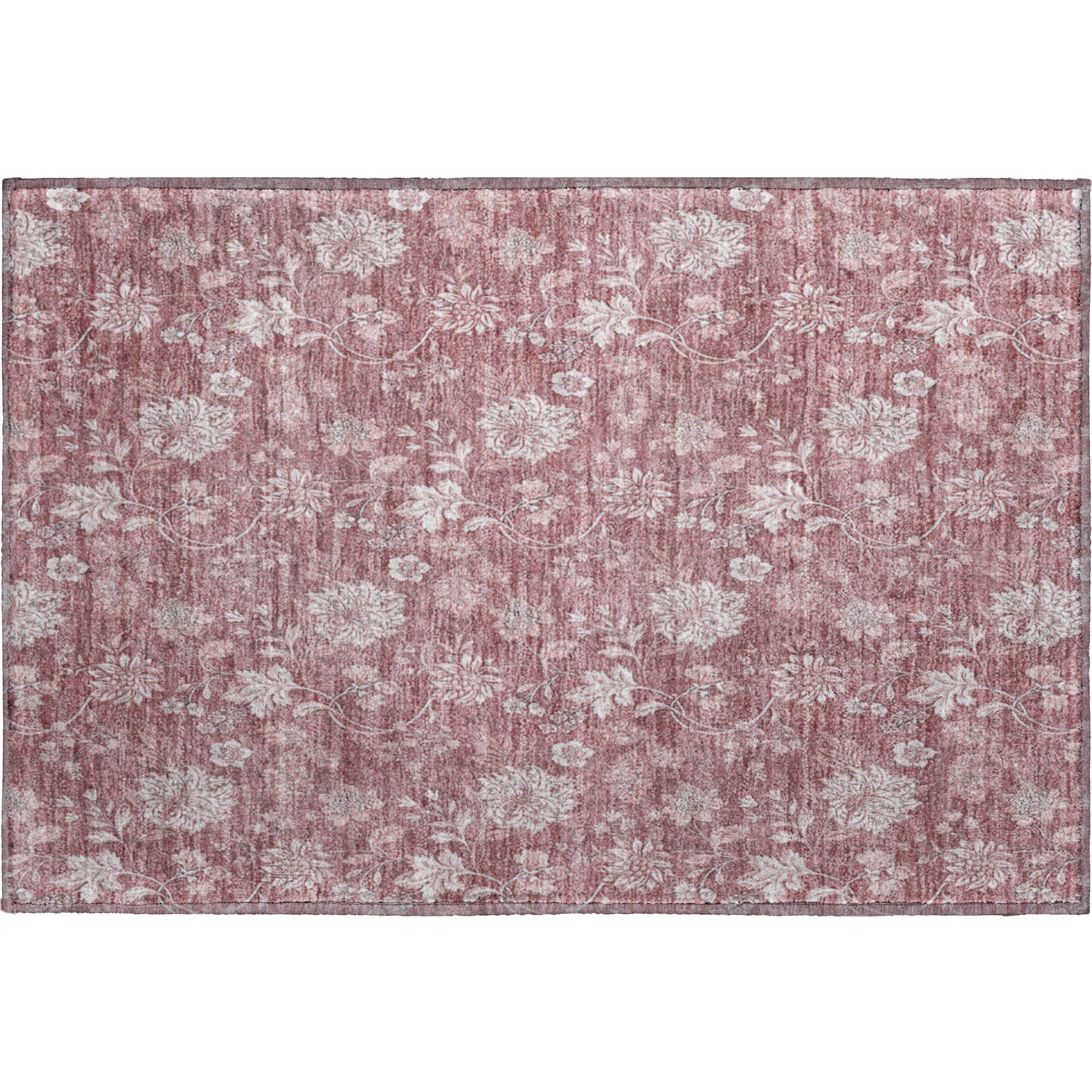 Prague Machine Washable Transitional Blush Pink Rug 1'8" x 2'6" #shape_Rectangle