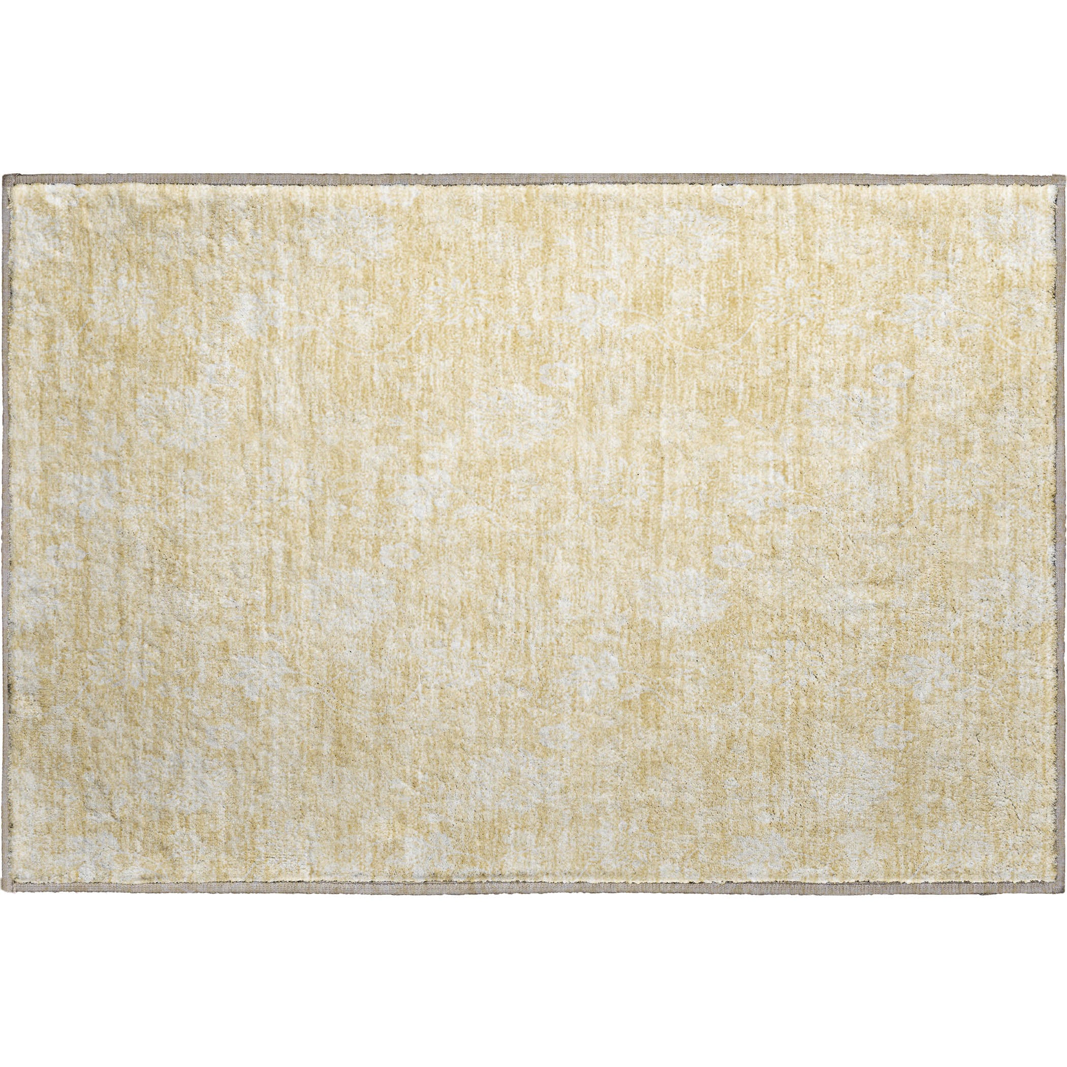 Prague Machine Washable Transitional Honey Gold Rug 1'8" x 2'6" #shape_Rectangle