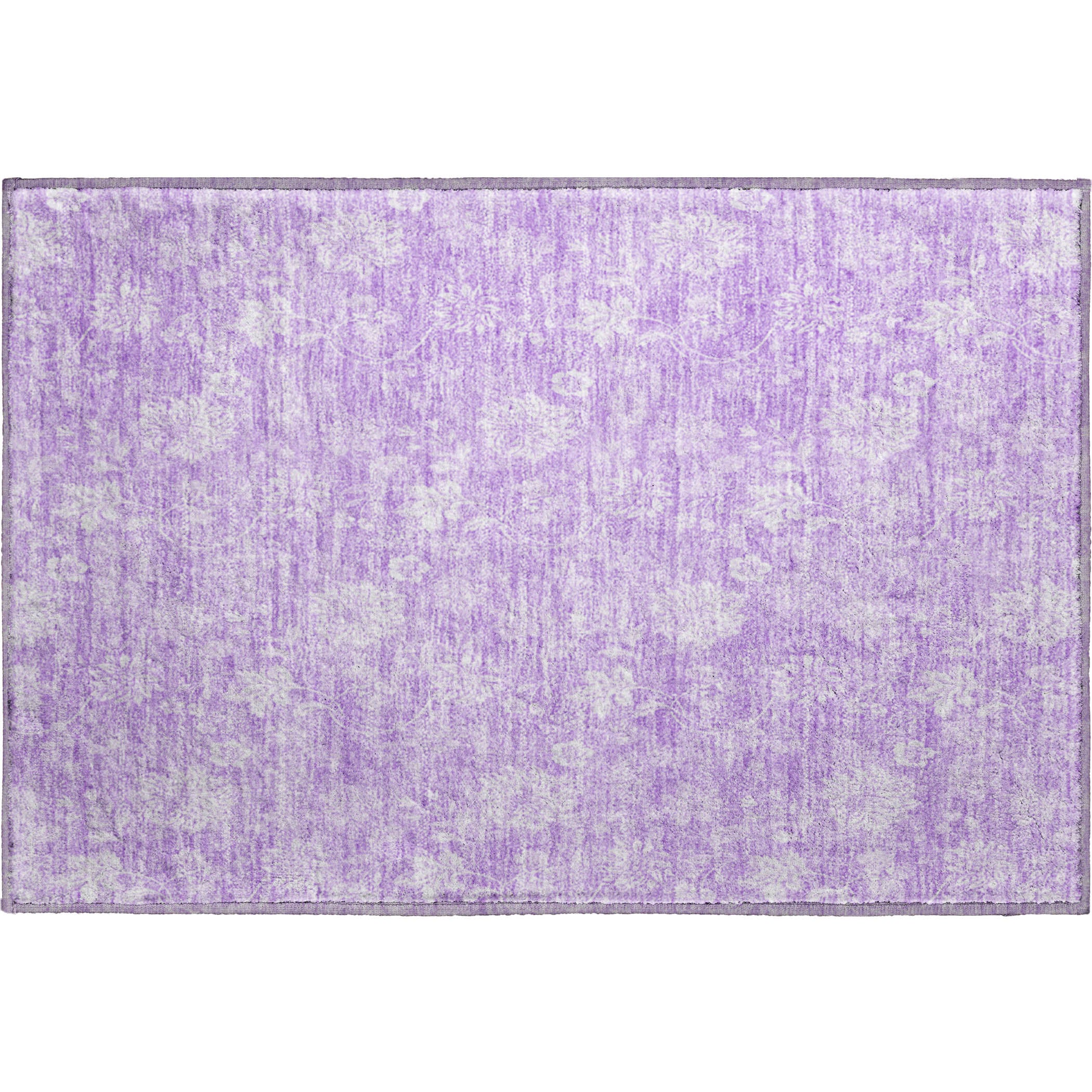 Prague Machine Washable Transitional Lilac Purple Rug 1'8" x 2'6" #shape_Rectangle