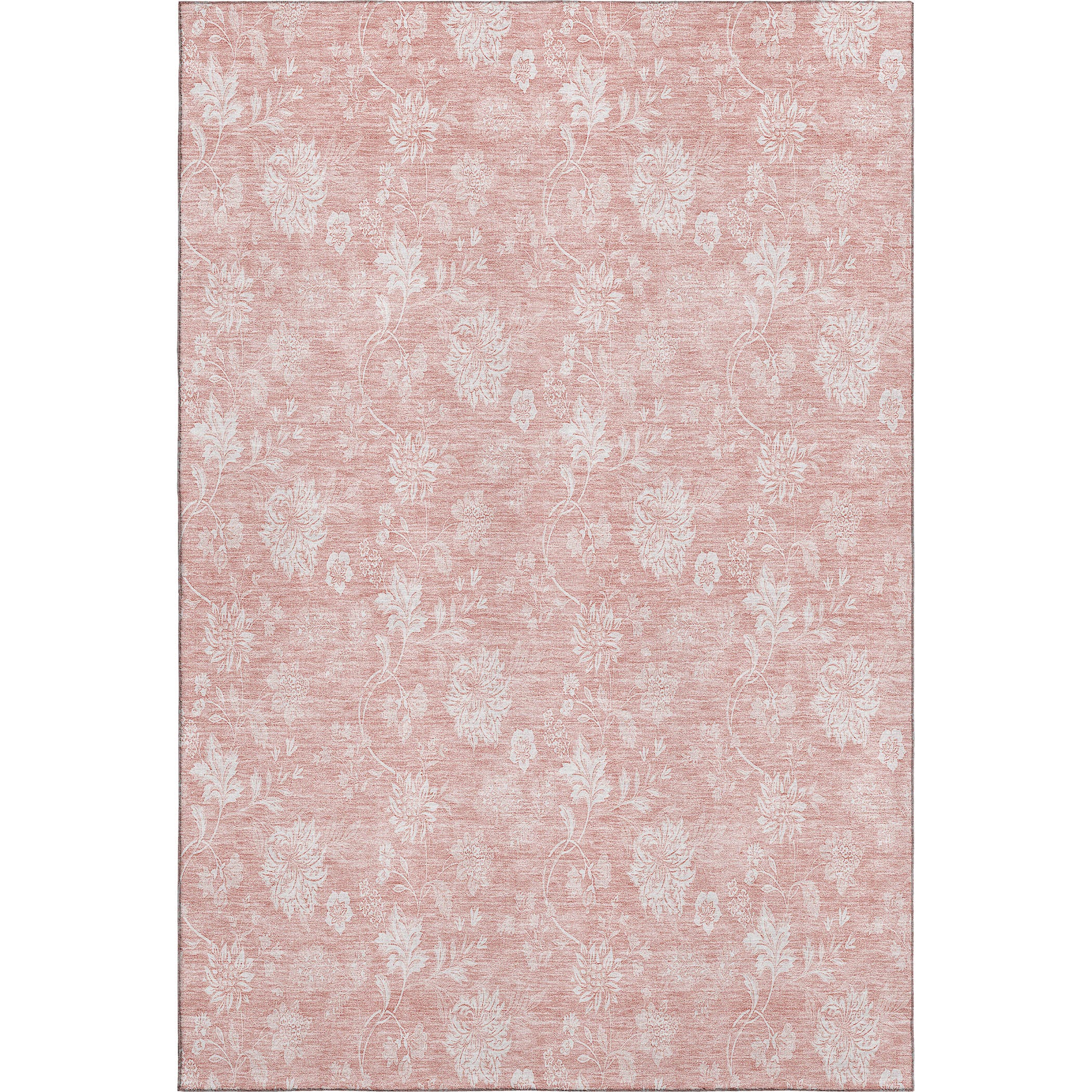 Prague Machine Washable Transitional Pink Rug 2'6" x 3'10" #shape_Rectangle