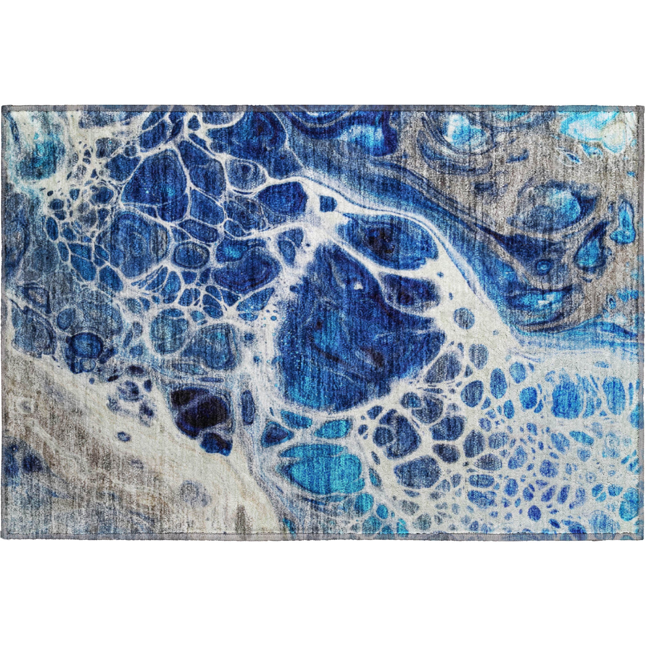Cusco Machine Washable Transitional Navy Blue Rug 1'8" x 2'6" #shape_Rectangle