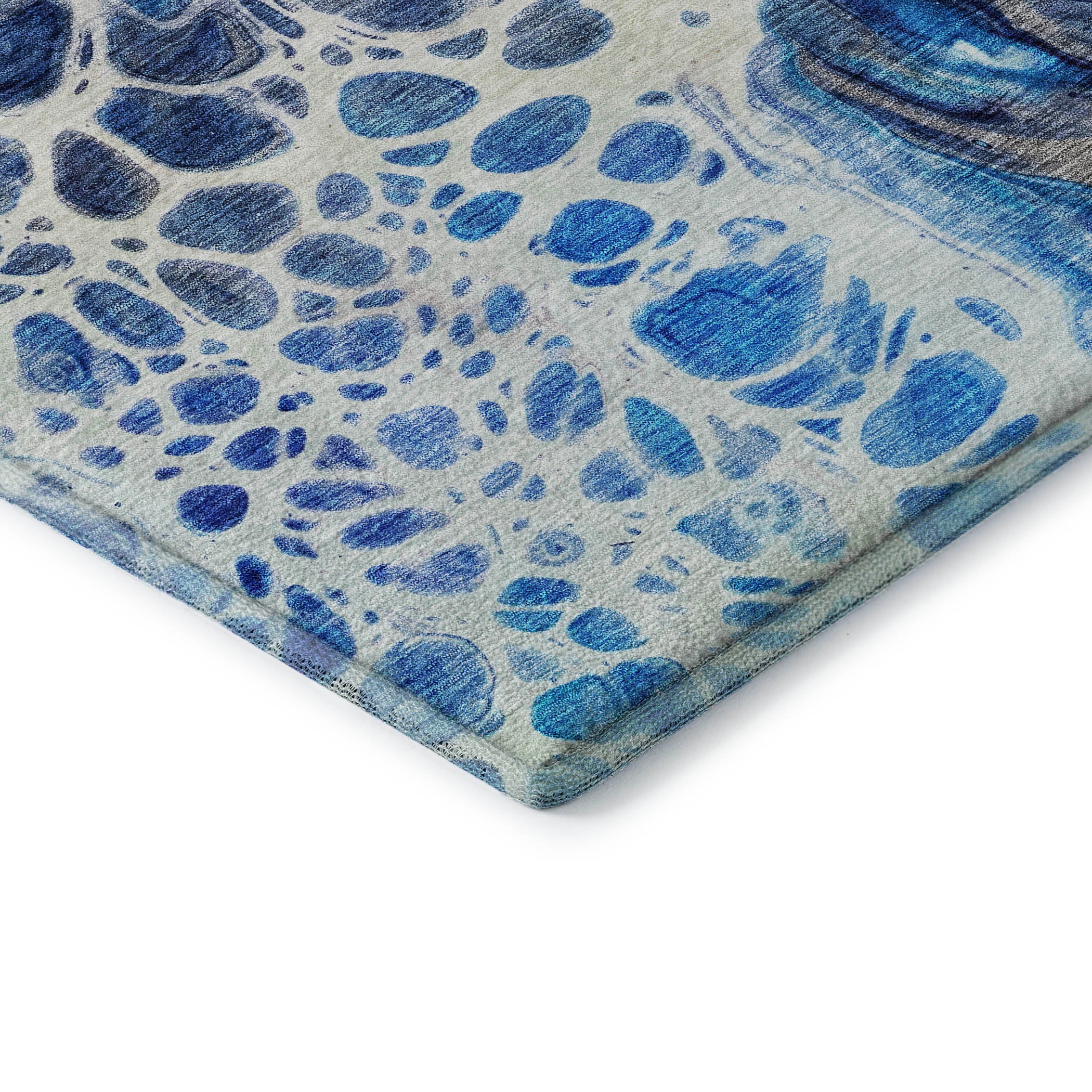 Cusco Machine Washable Transitional Navy Blue Rug 1'8" x 2'6" #shape_Rectangle