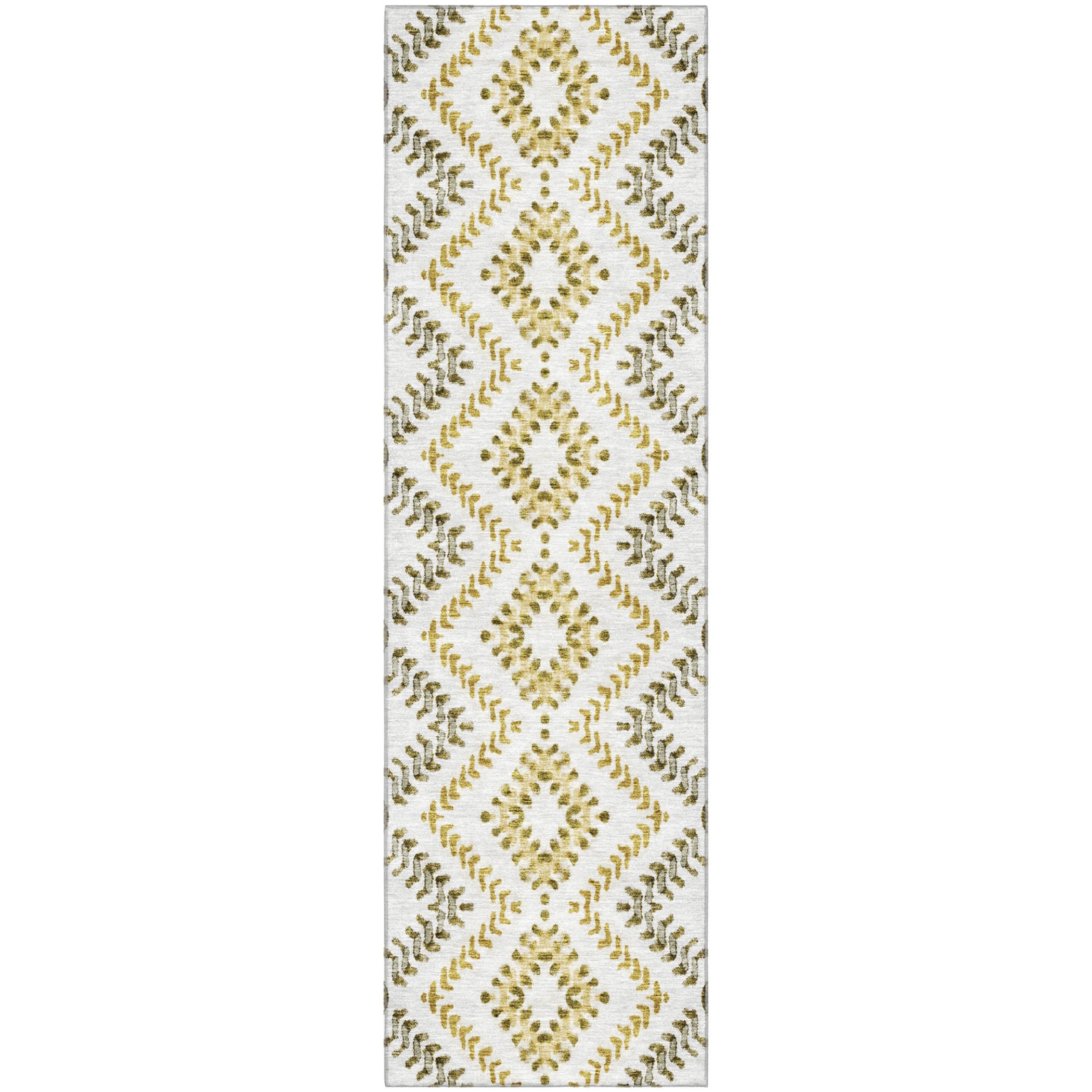 Rome Machine Washable Transitional Taupe Brown Rug 2'3" x 7'6" #shape_Runner