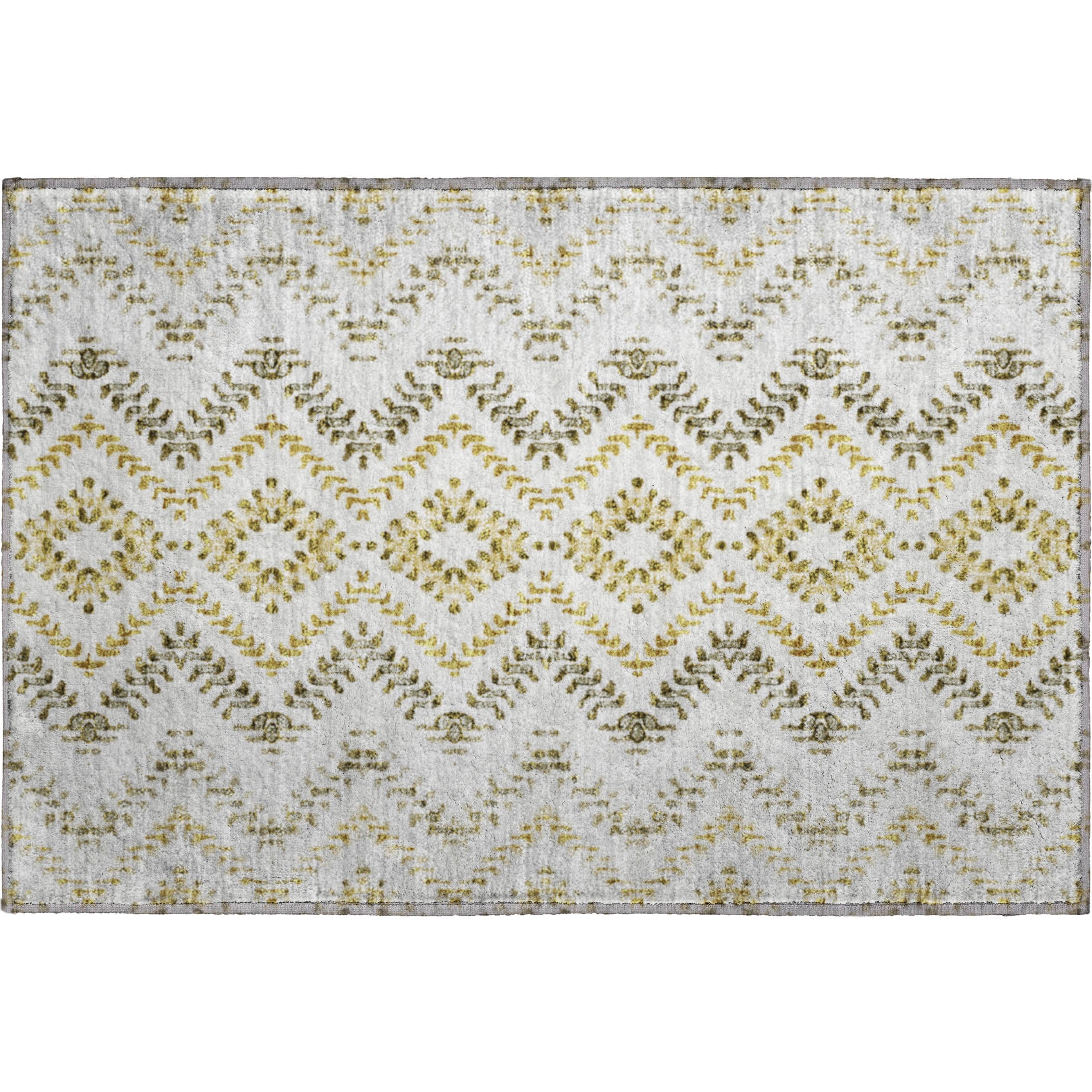 Rome Machine Washable Transitional Taupe Brown Rug 1'8" x 2'6" #shape_Rectangle