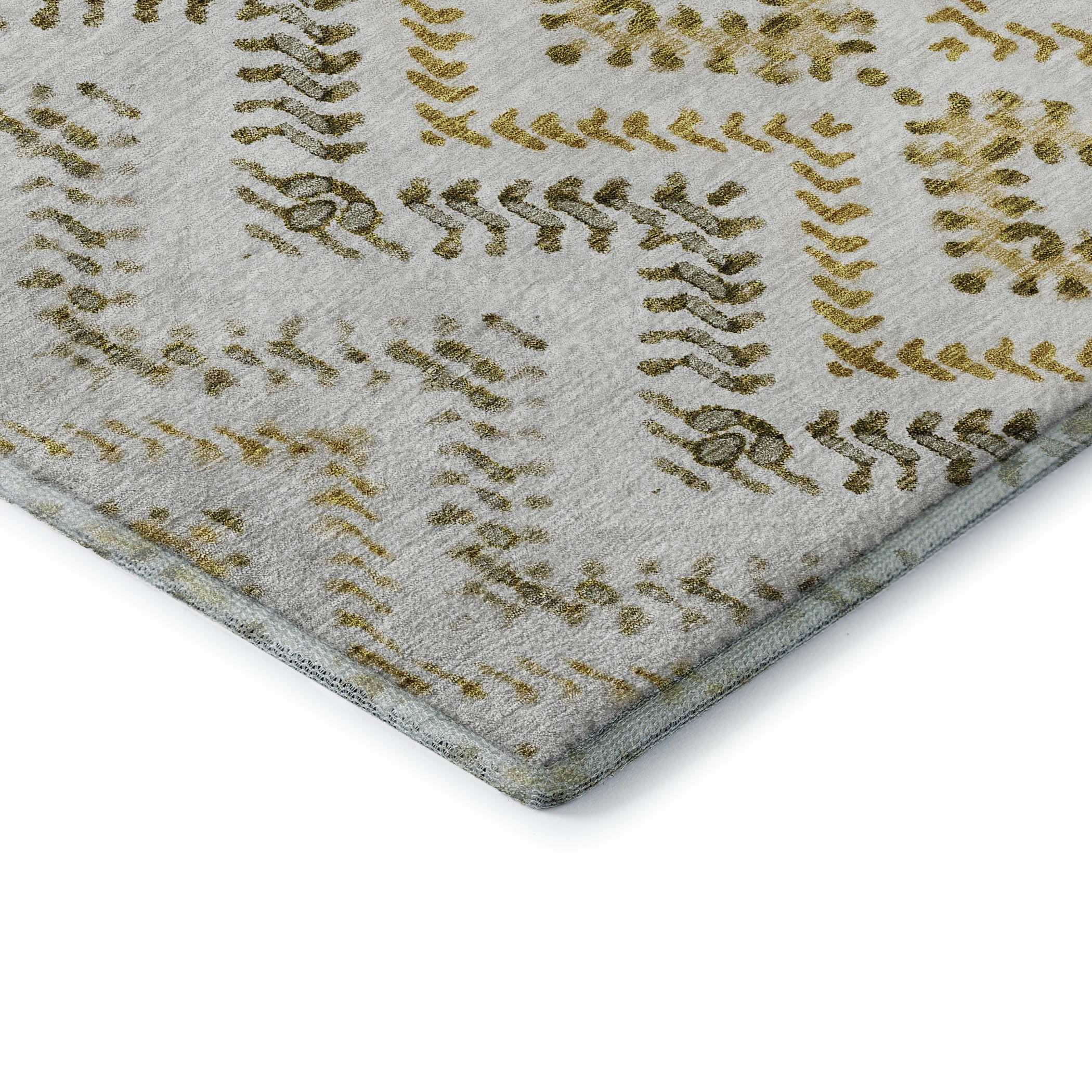 Rome Machine Washable Transitional Taupe Brown Rug 1'8" x 2'6" #shape_Rectangle