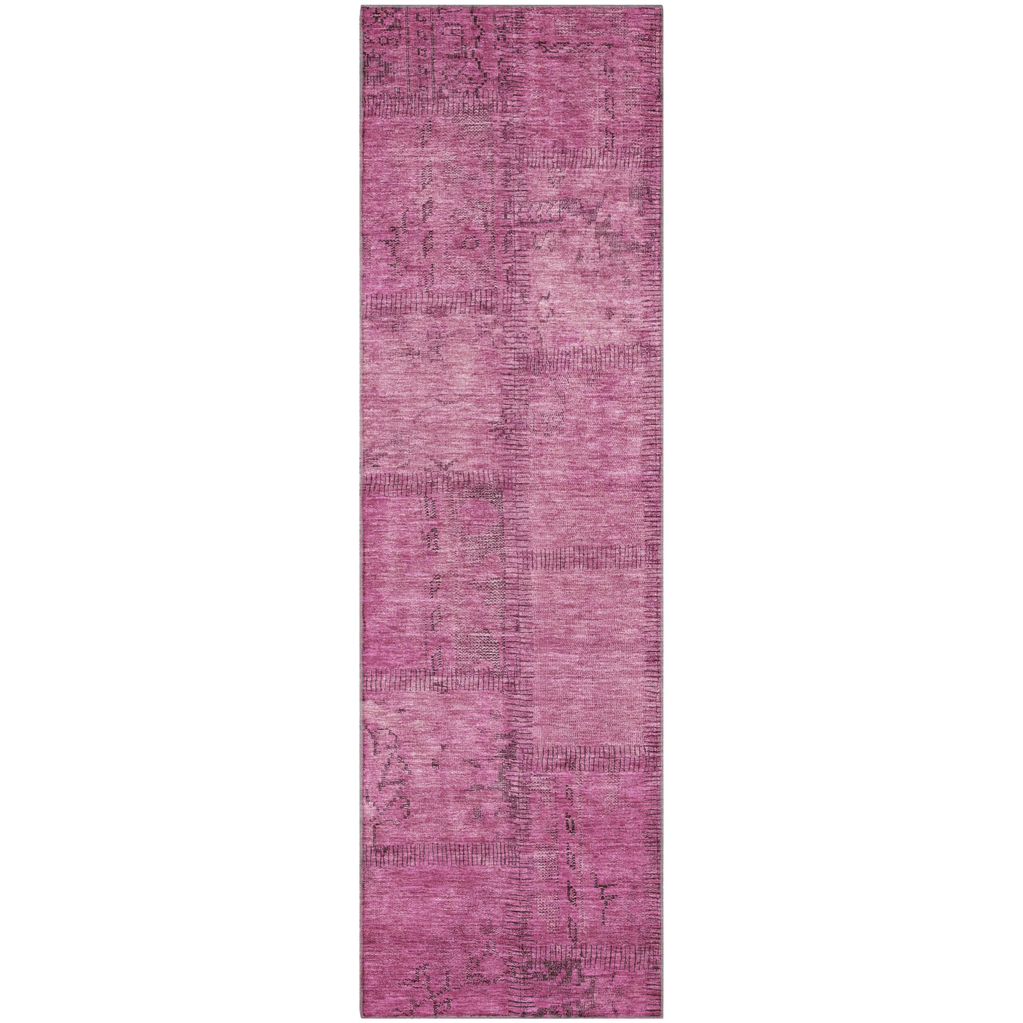 Lisbon Machine Washable Transitional Blush Pink Rug 2'3" x 7'6" #shape_Runner