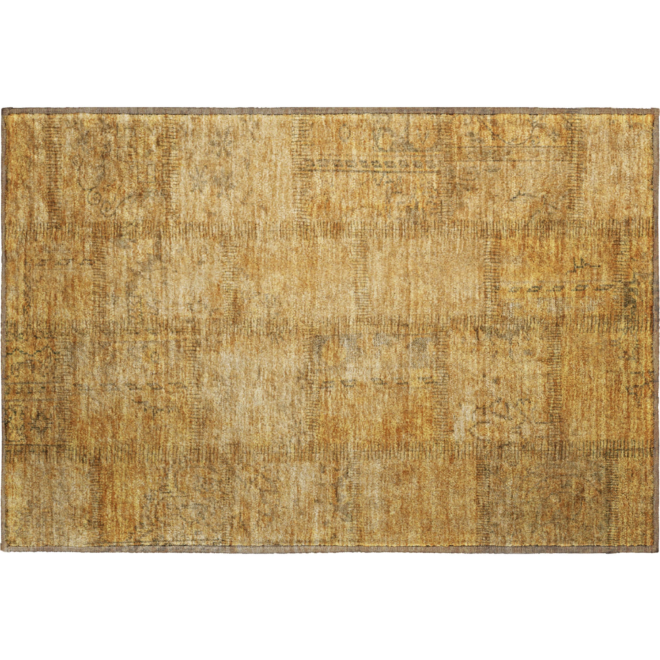 Lisbon Machine Washable Transitional Copper Orange Rug 1'8" x 2'6" #shape_Rectangle