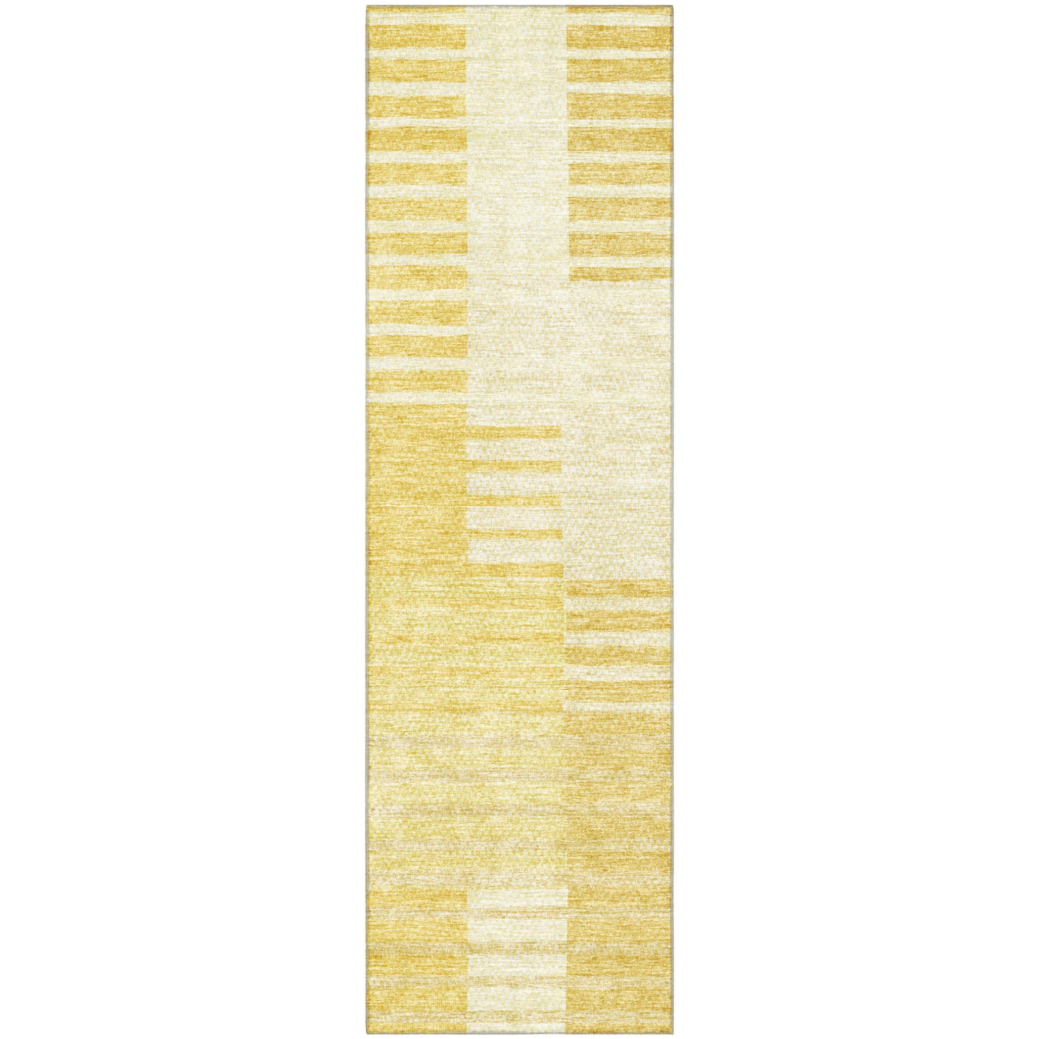Bangkok Machine Washable Transitional Honey Gold Rug 2'3" x 7'6" #shape_Runner