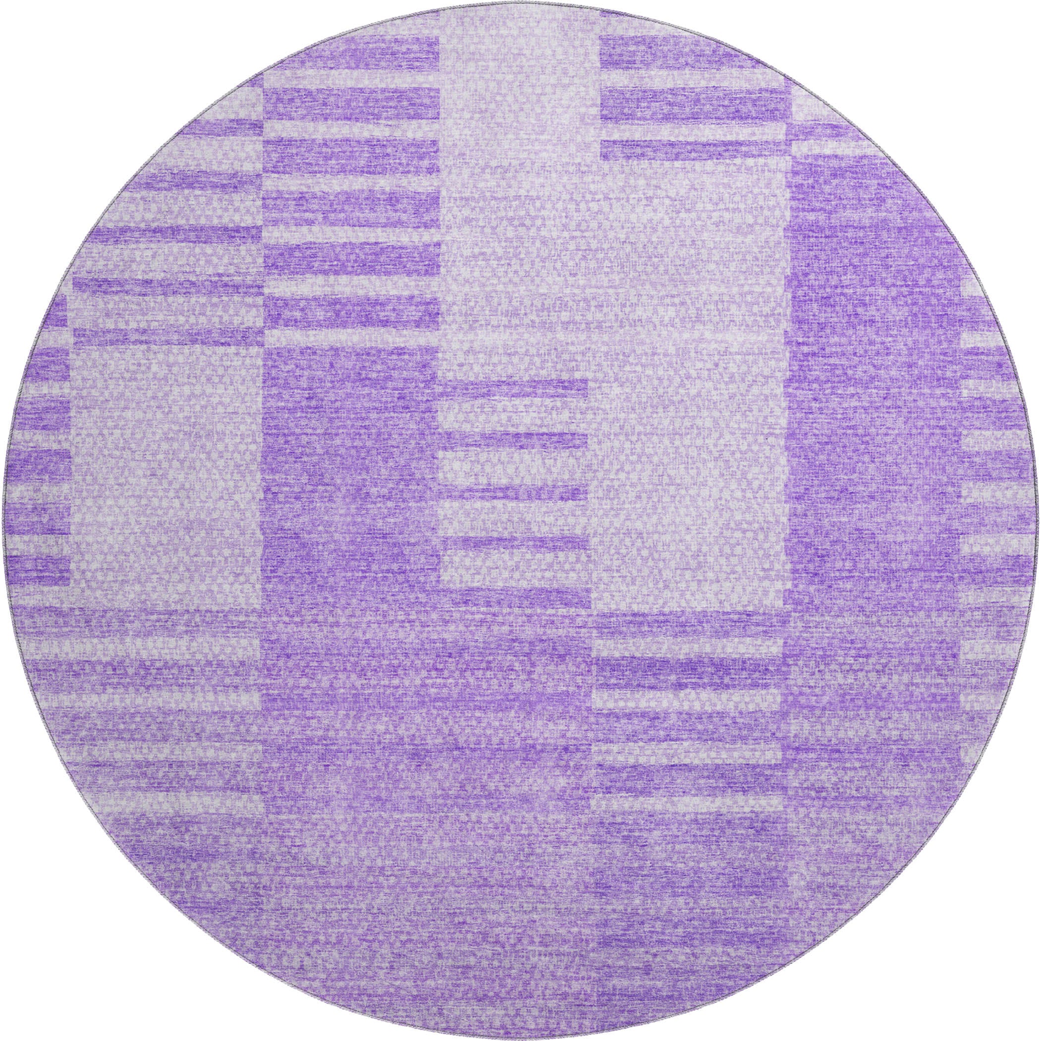 Bangkok Machine Washable Transitional Lavender Purple Rug 8' x 8' #shape_Round