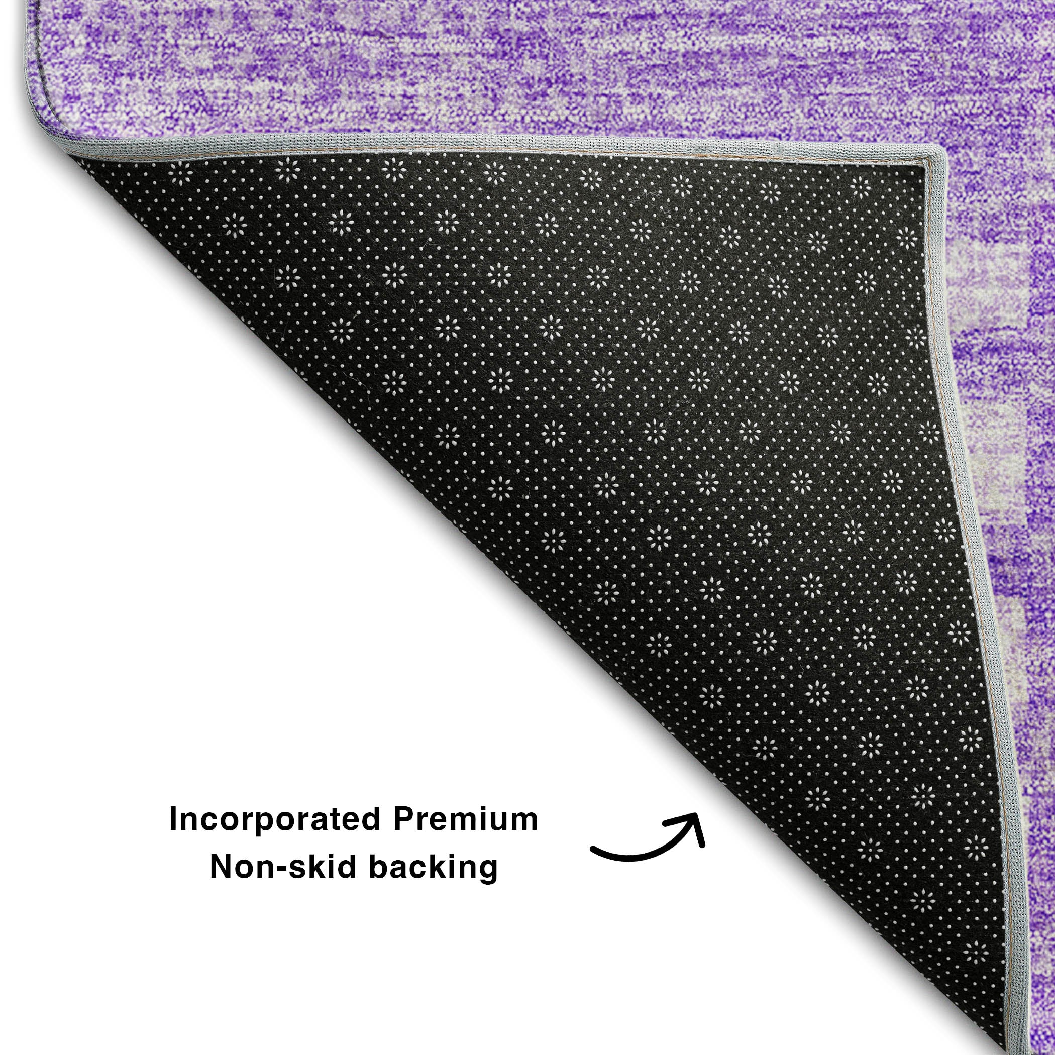 Bangkok Machine Washable Transitional Lavender Purple Rug 1'8" x 2'6" #shape_Rectangle