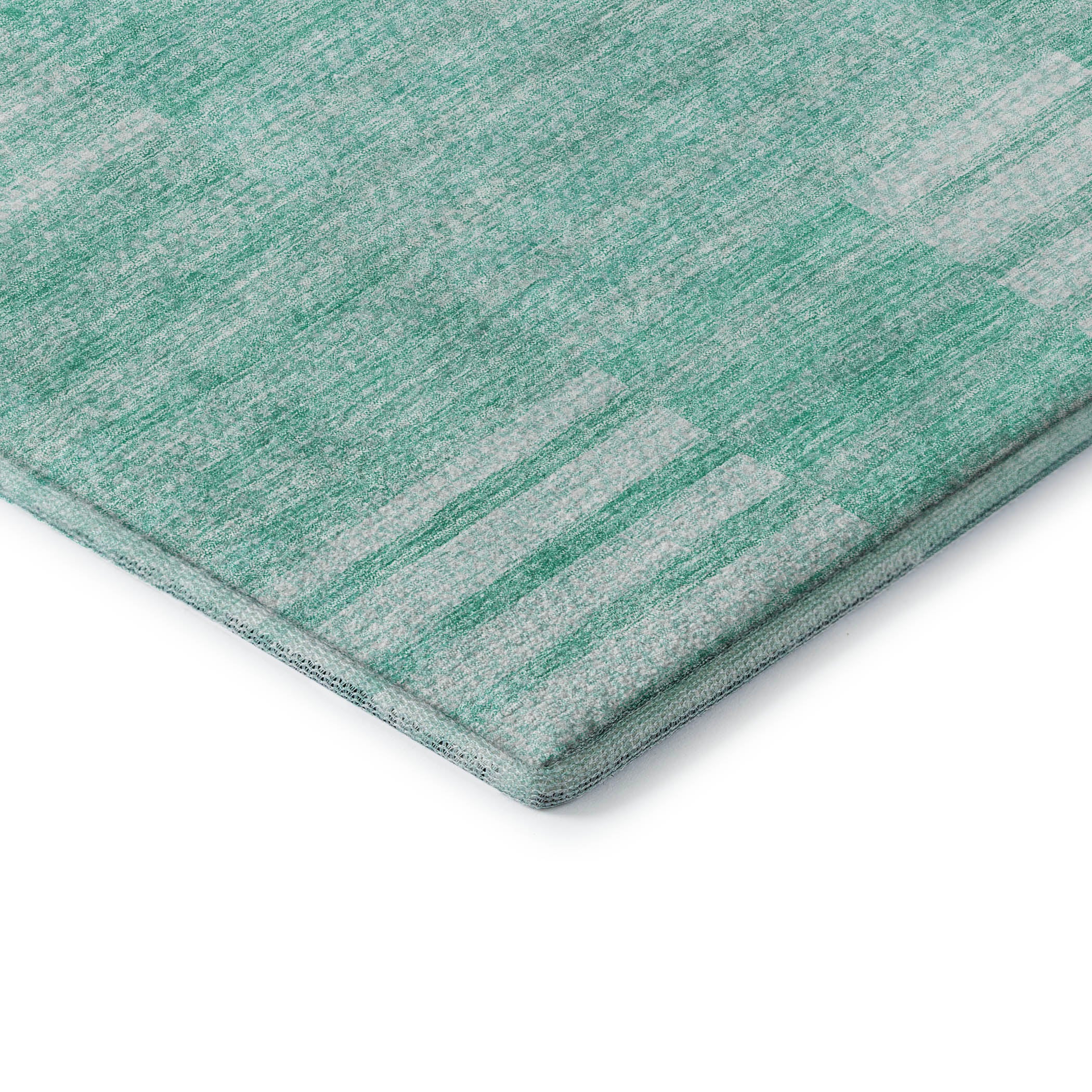 Bangkok Machine Washable Transitional Teal Rug 1'8" x 2'6" #shape_Rectangle